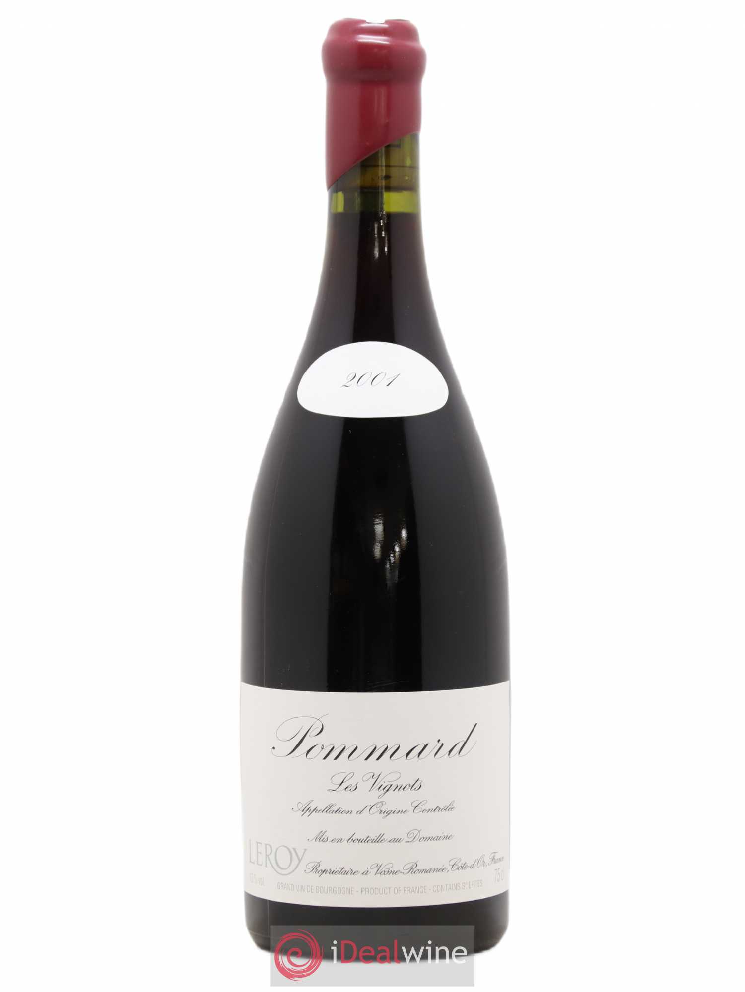 Pommard Les Vignots Leroy (Domaine) 2001 - Lot de 1 bouteille - 0