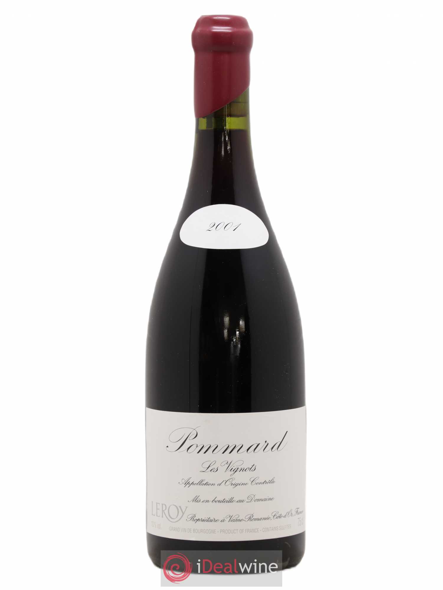 Pommard Les Vignots Leroy (Domaine) 2001 - Lot de 1 bouteille - 0