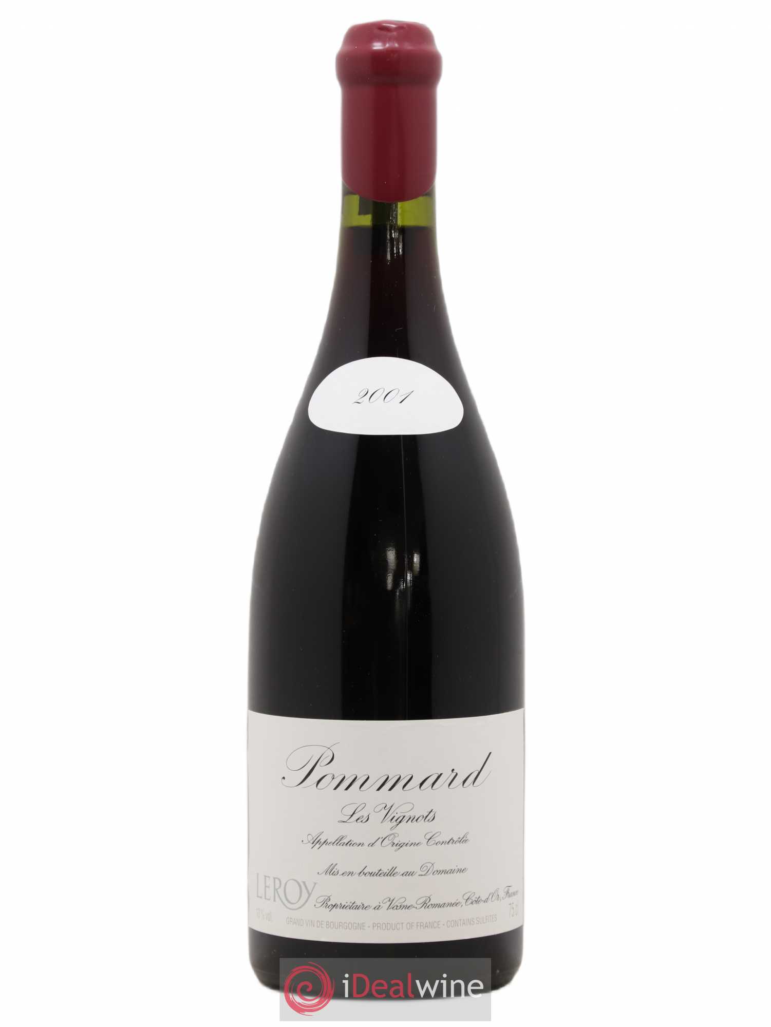 Pommard Les Vignots Leroy (Domaine) 2001 - Lot de 1 bouteille - 0