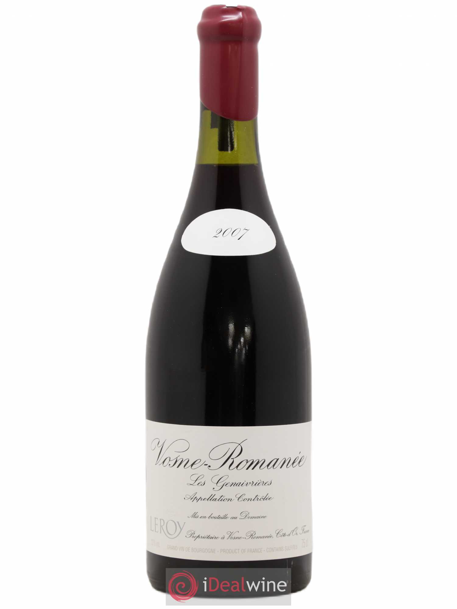 Vosne-Romanée Les Genaivrières Leroy (Domaine) 2007 - Lot de 1 bouteille - 0