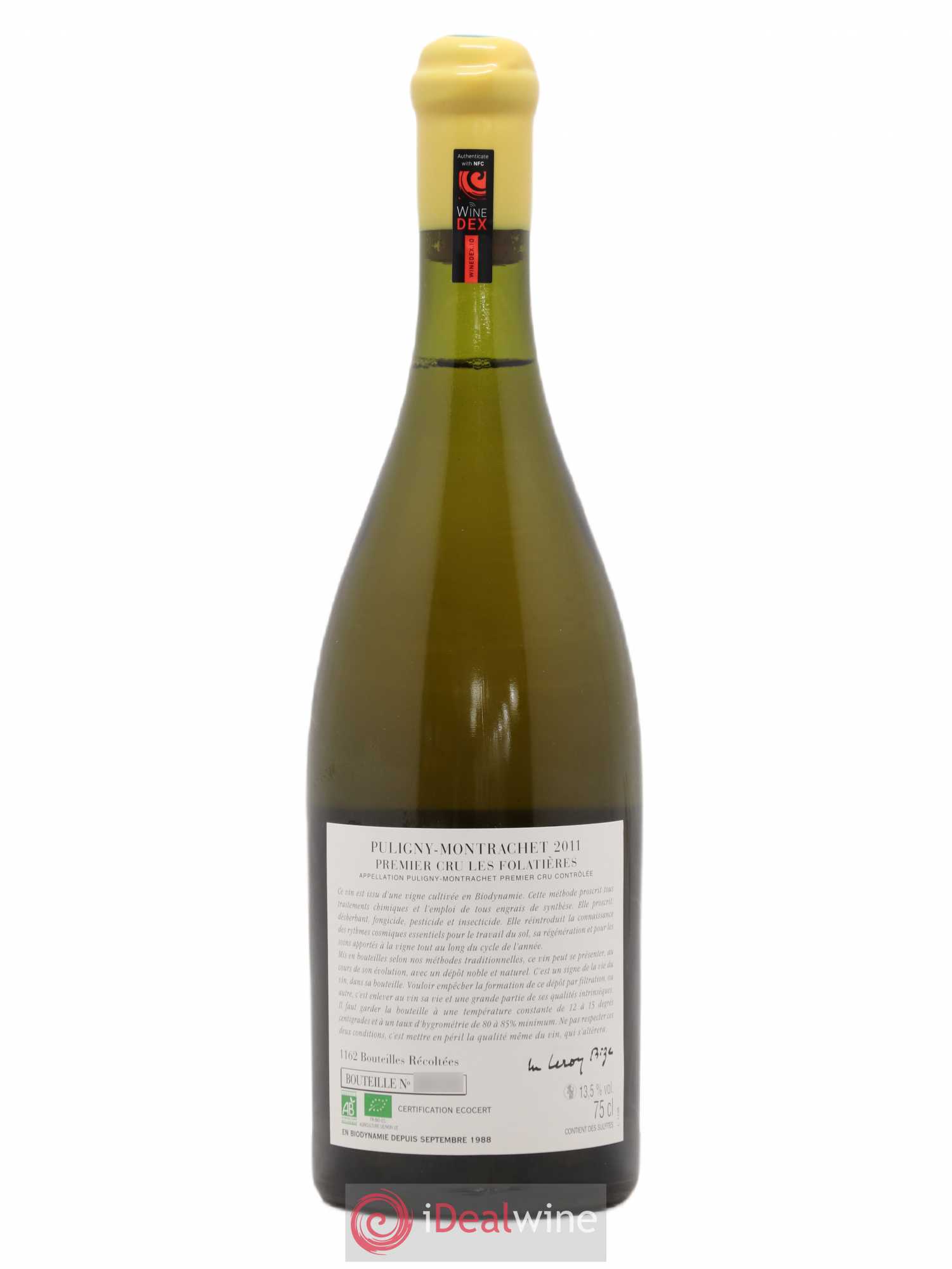 Puligny-Montrachet 1er Cru Les Folatières d'Auvenay (Domaine) 2011 - Lot de 1 bouteille - 1