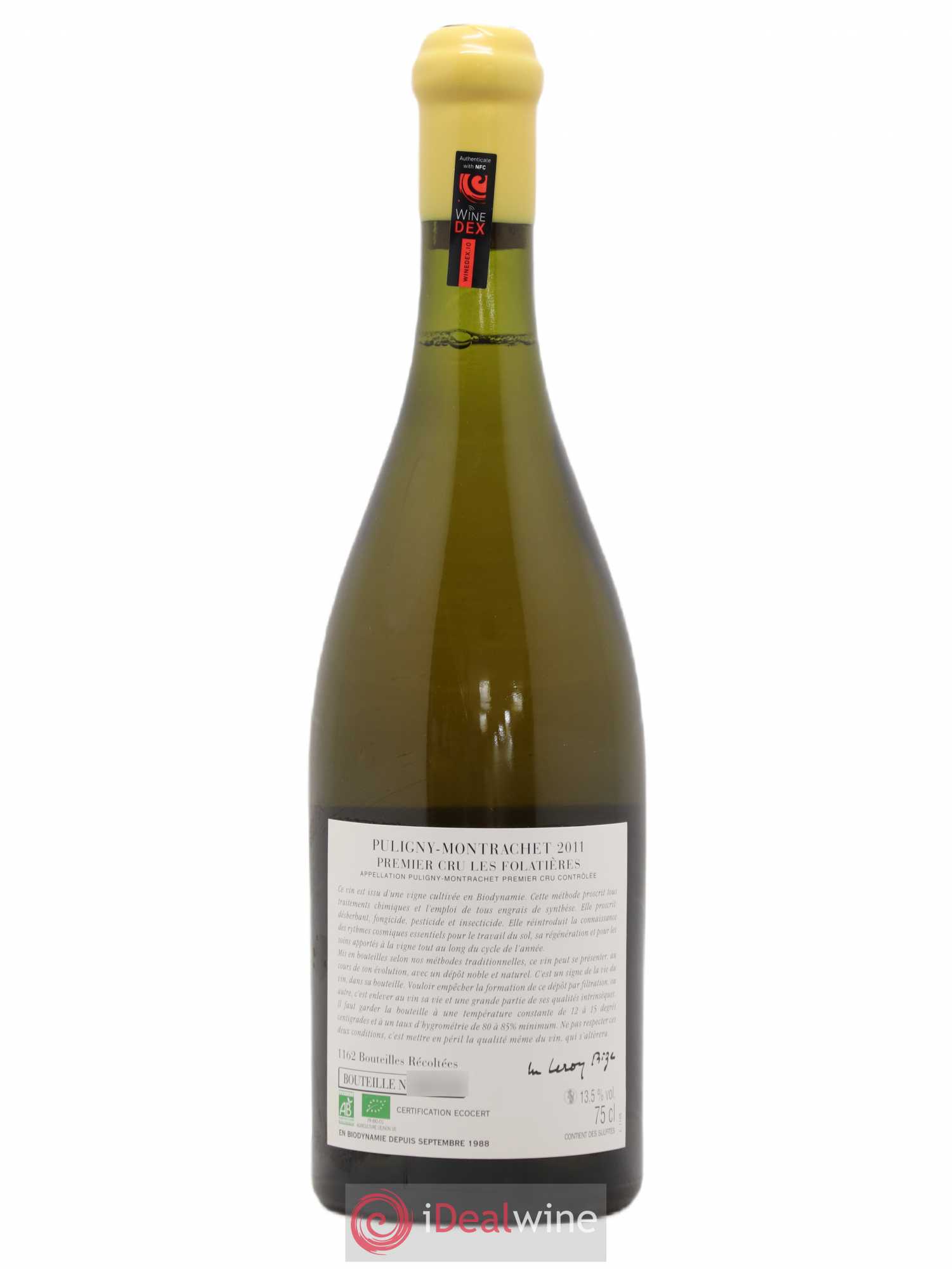 Puligny-Montrachet 1er Cru Les Folatières d'Auvenay (Domaine) 2011 - Lot de 1 bouteille - 1