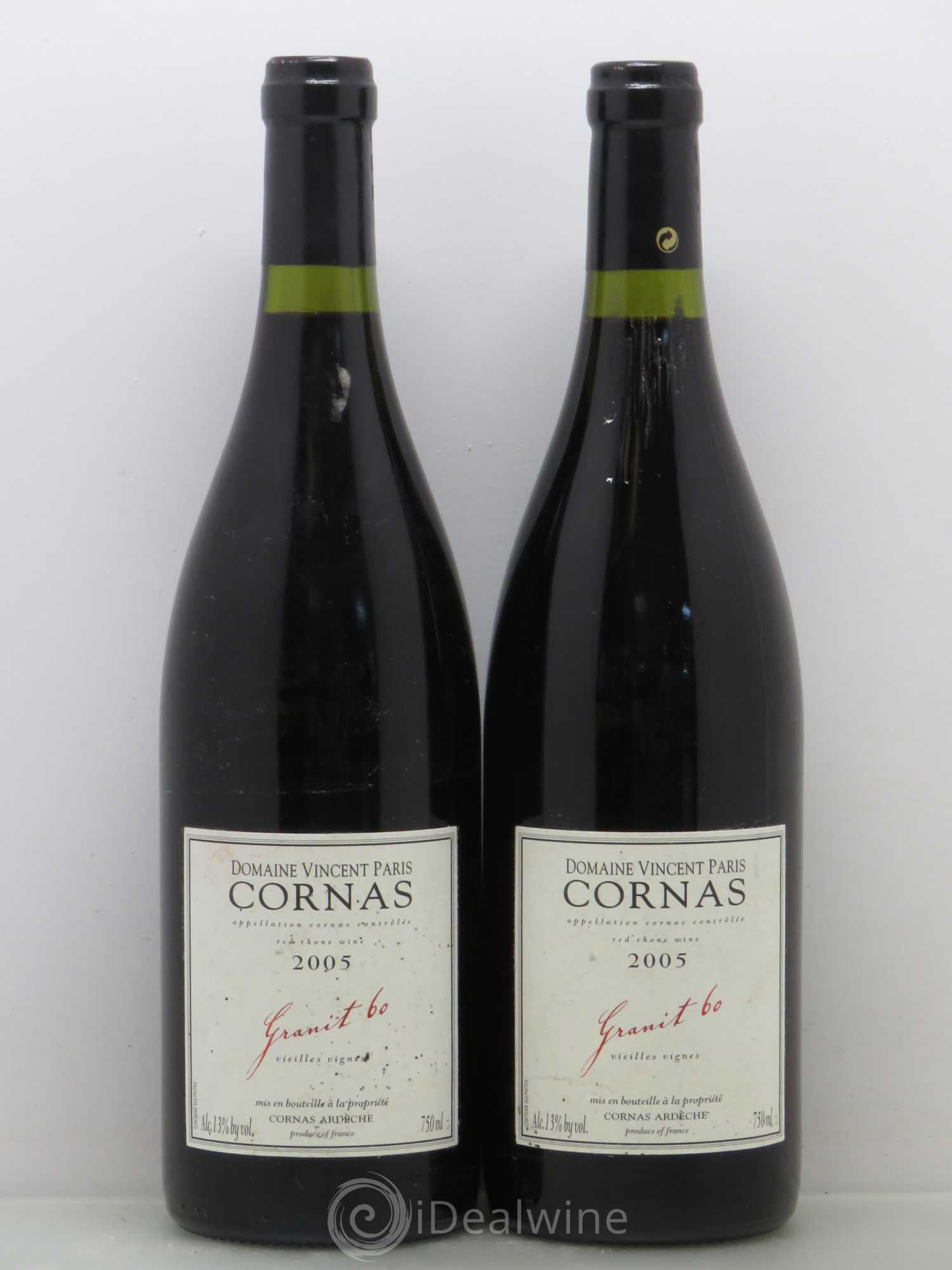 Cornas Granit 60 Vieilles Vignes Vincent Paris 2005 - Lot de 2 bouteilles - 0