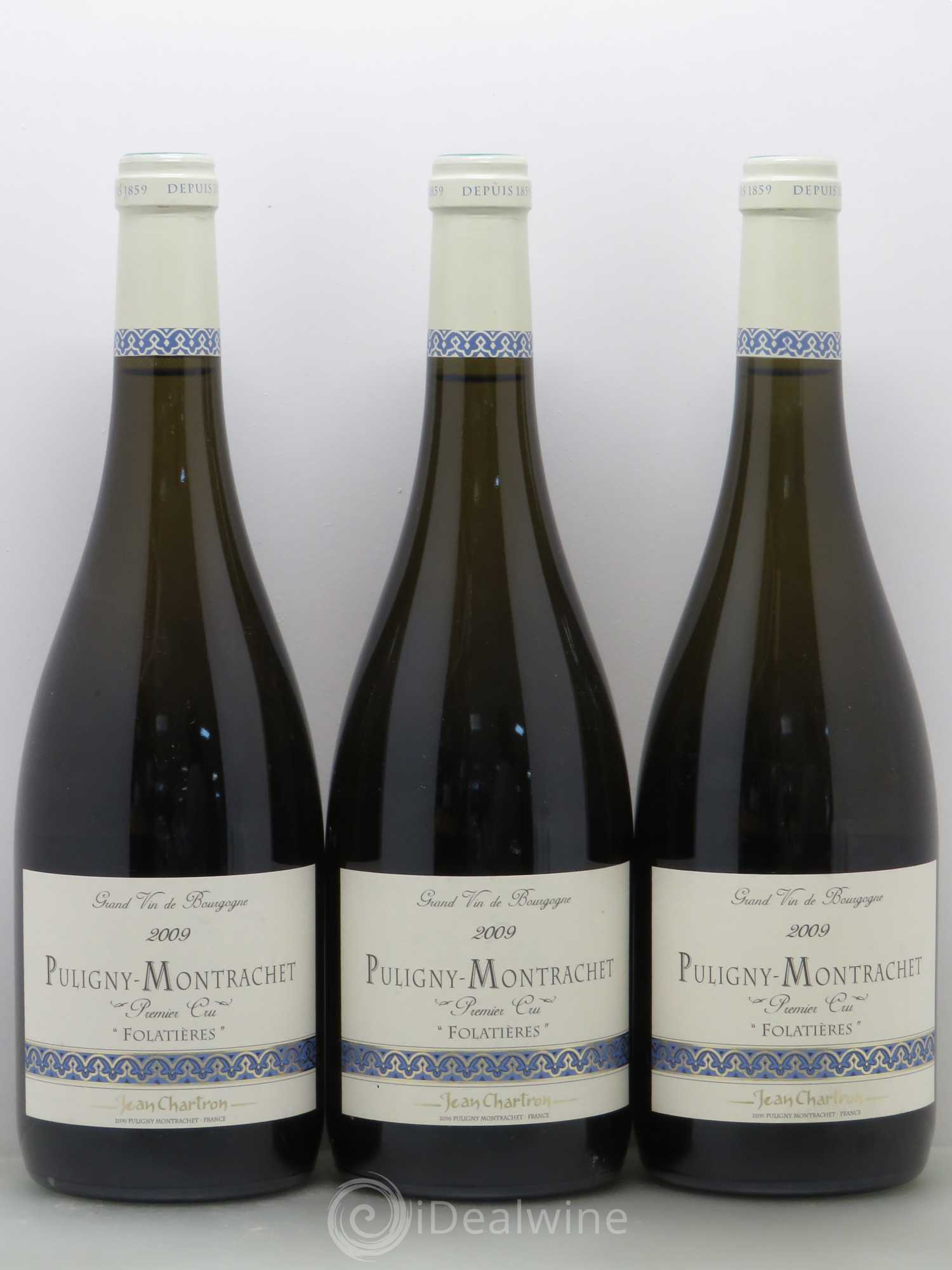 Puligny-Montrachet 1er Cru Folatières Jean Chartron (Domaine) 2009 - Lot de 5 bouteilles - 1