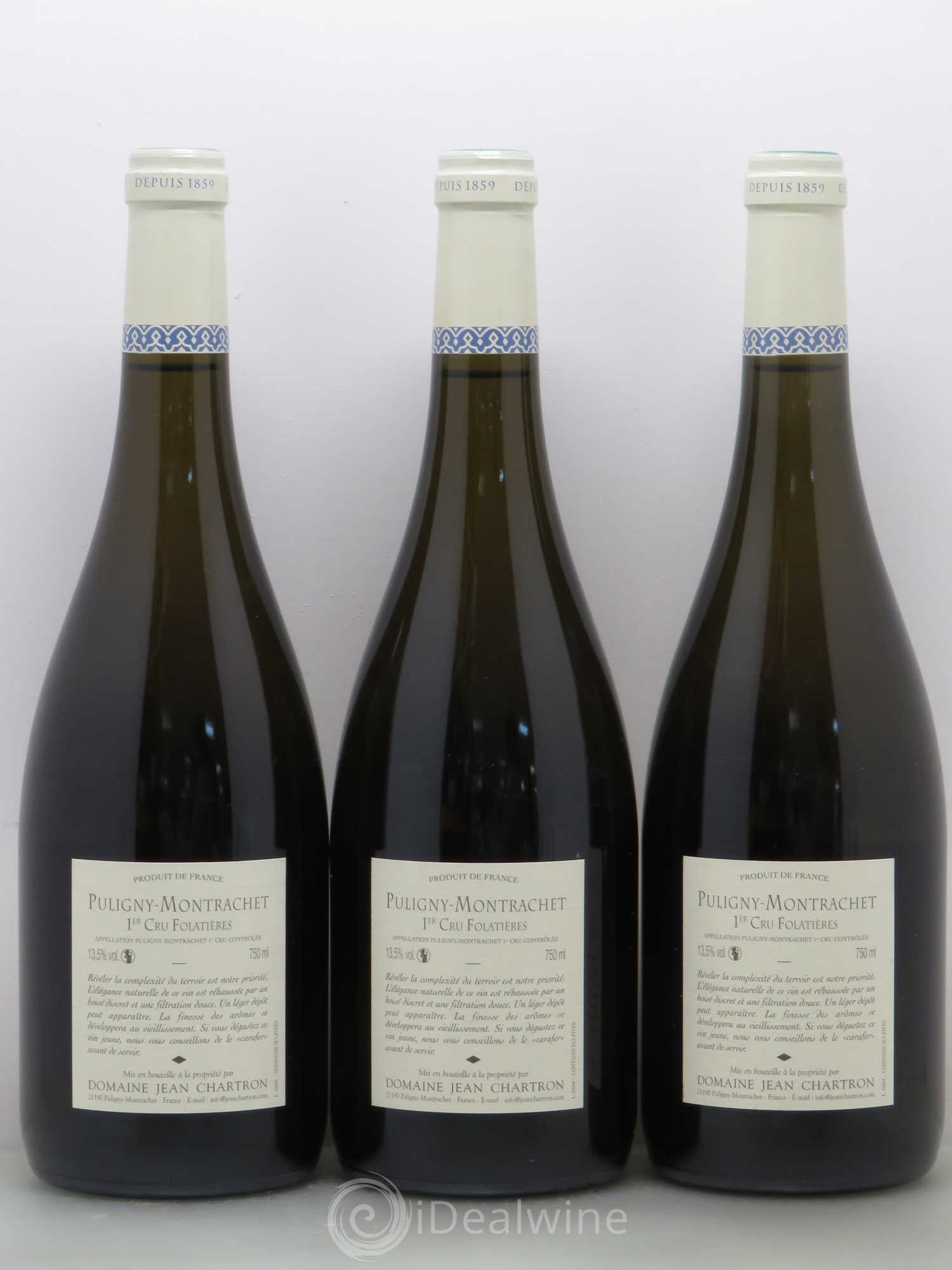Puligny-Montrachet 1er Cru Folatières Jean Chartron (Domaine) 2009 - Lot de 5 bouteilles - 2