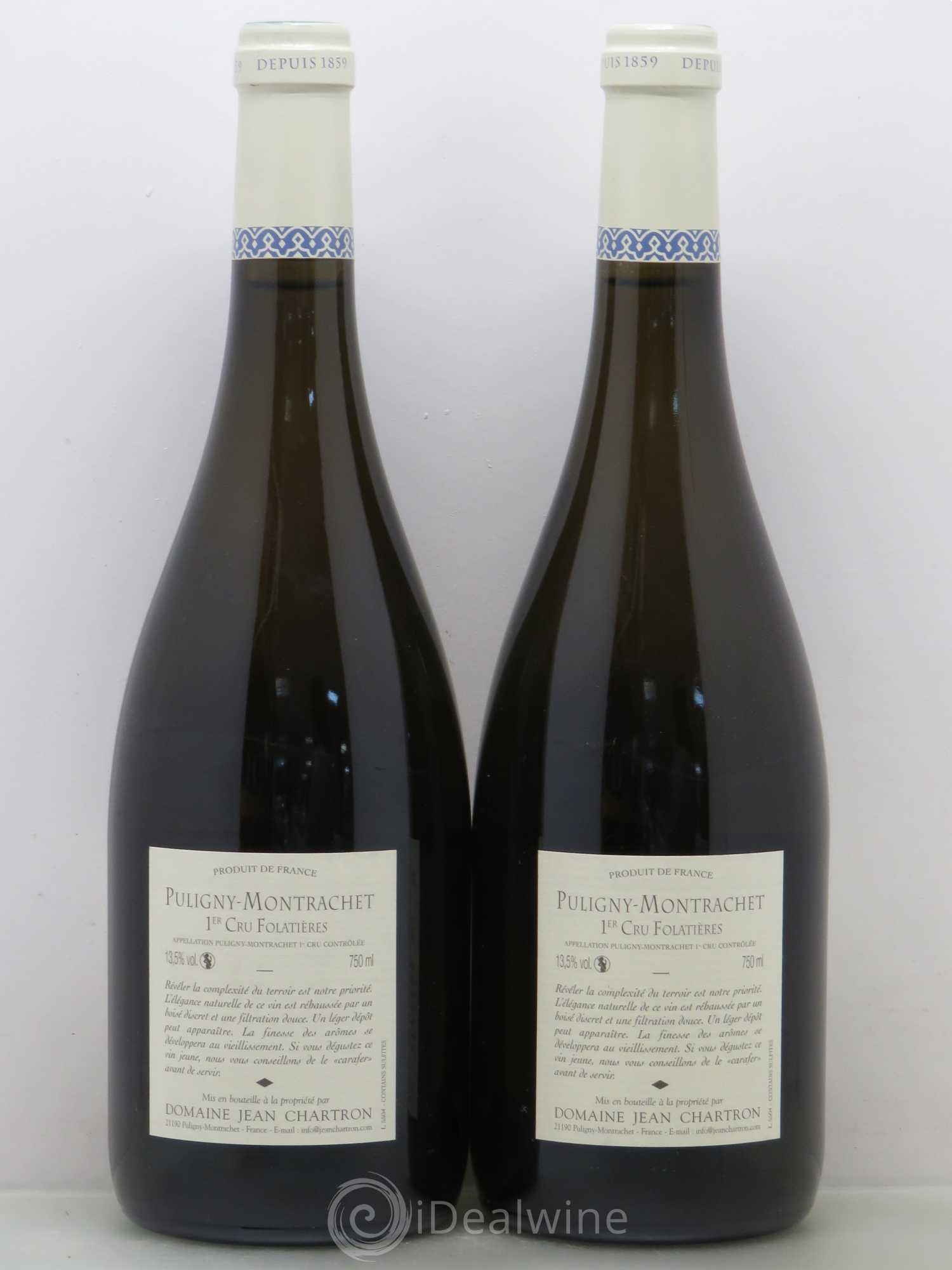 Puligny-Montrachet 1er Cru Folatières Jean Chartron (Domaine) 2009 - Lot de 5 bouteilles - 4