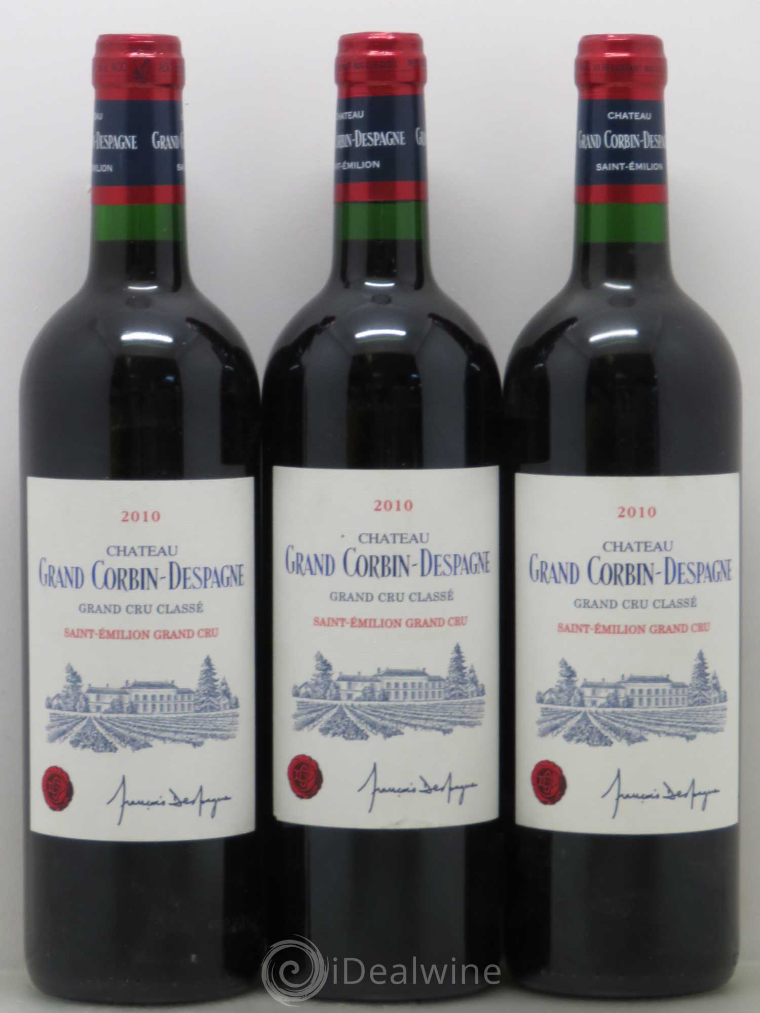 Château Grand Corbin Despagne Grand Cru Classé 2010 - Lot de 6 bouteilles - 1