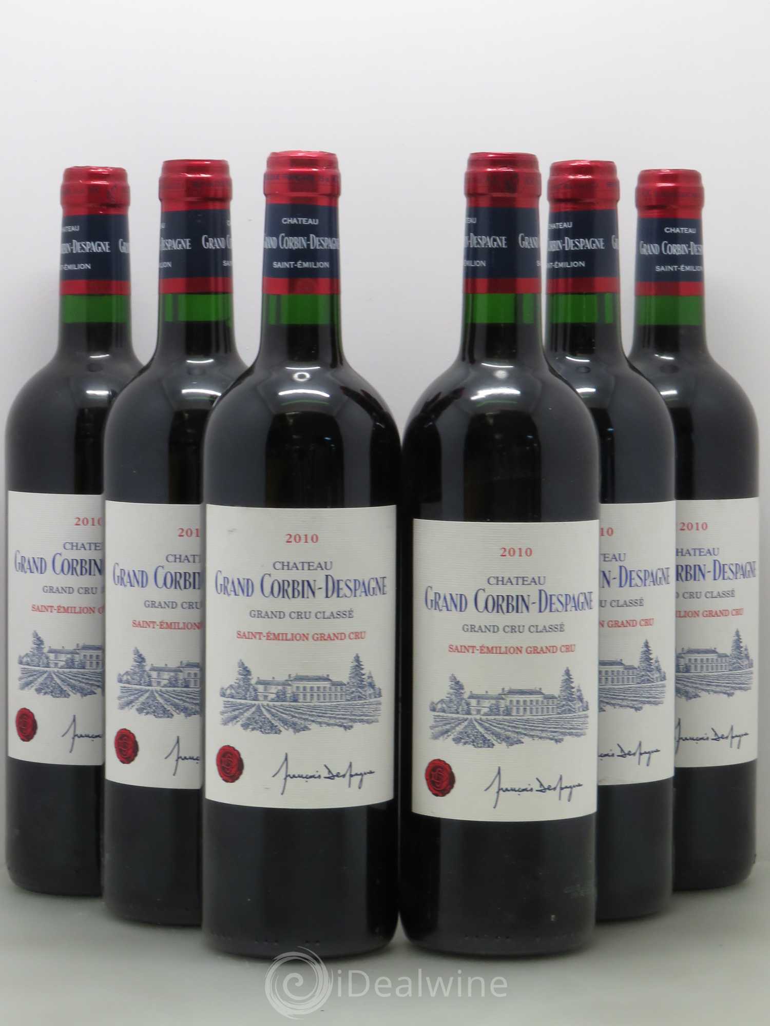 Château Grand Corbin Despagne Grand Cru Classé 2010 - Lot de 6 bouteilles - 0