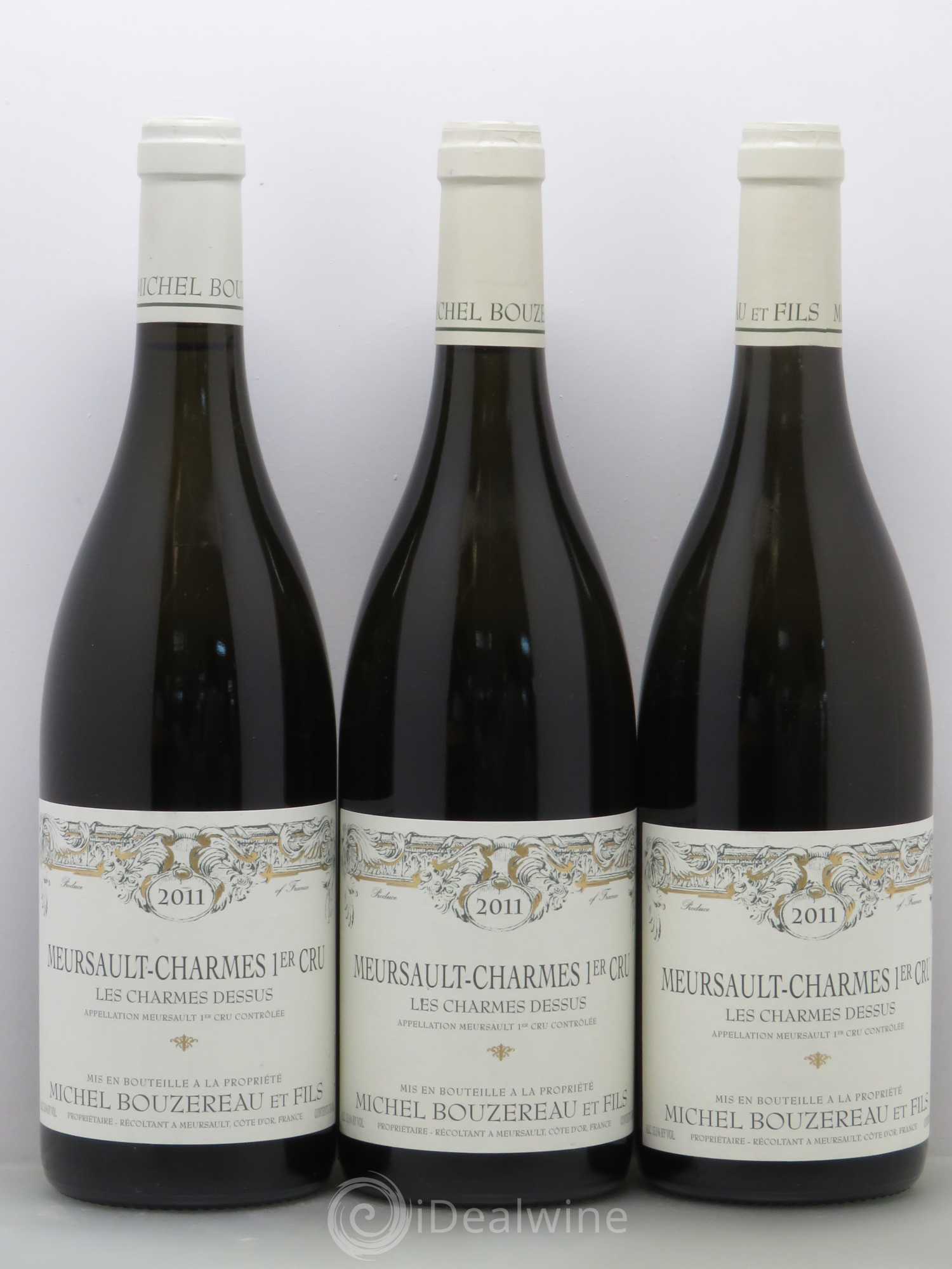 Meursault 1er Cru Charmes Les Charmes Dessus Michel Bouzereau et Fils (Domaine) dessus 2011 - Lot de 6 bouteilles - 1
