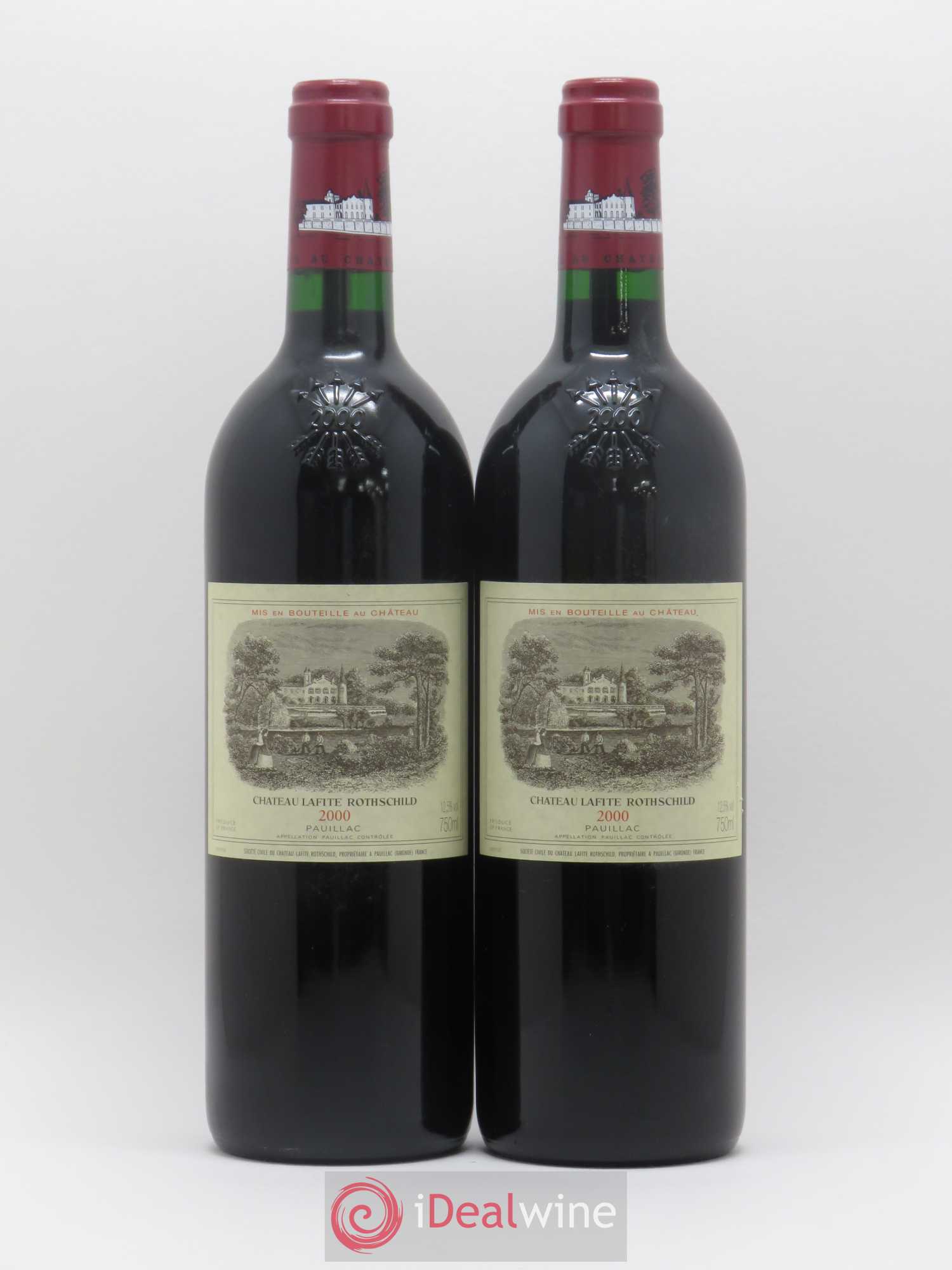 Château Lafite Rothschild 1er Grand Cru Classé 2000 - Lot de 2 bouteilles - 0
