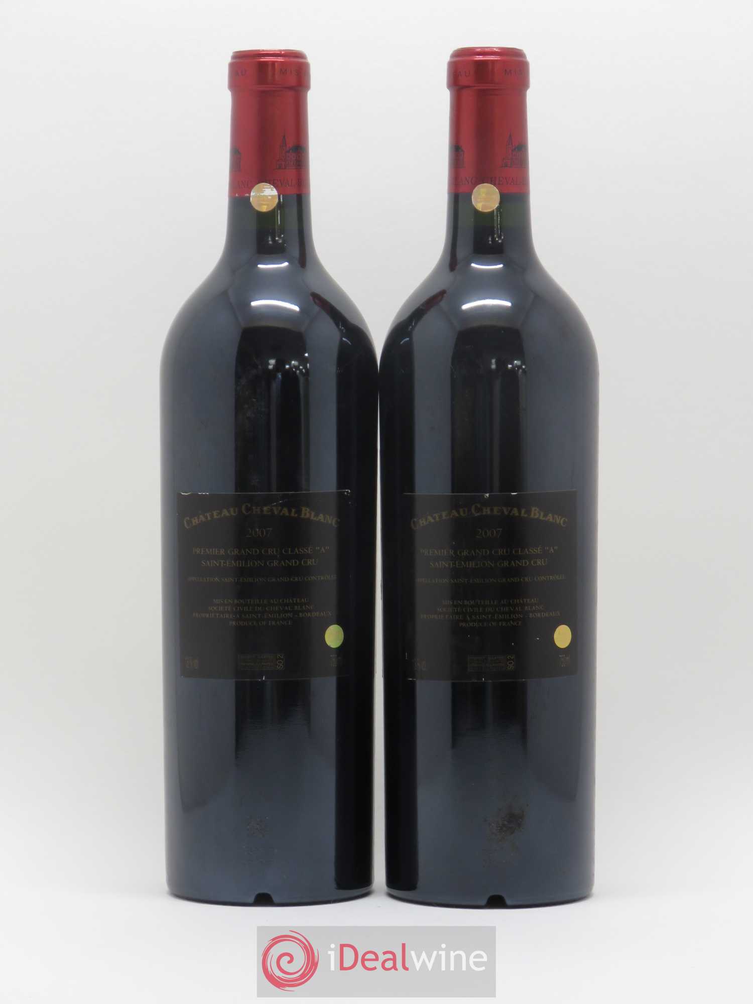 Château Cheval Blanc 1er Grand Cru Classé A 2007 - Lot de 2 bouteilles - 1