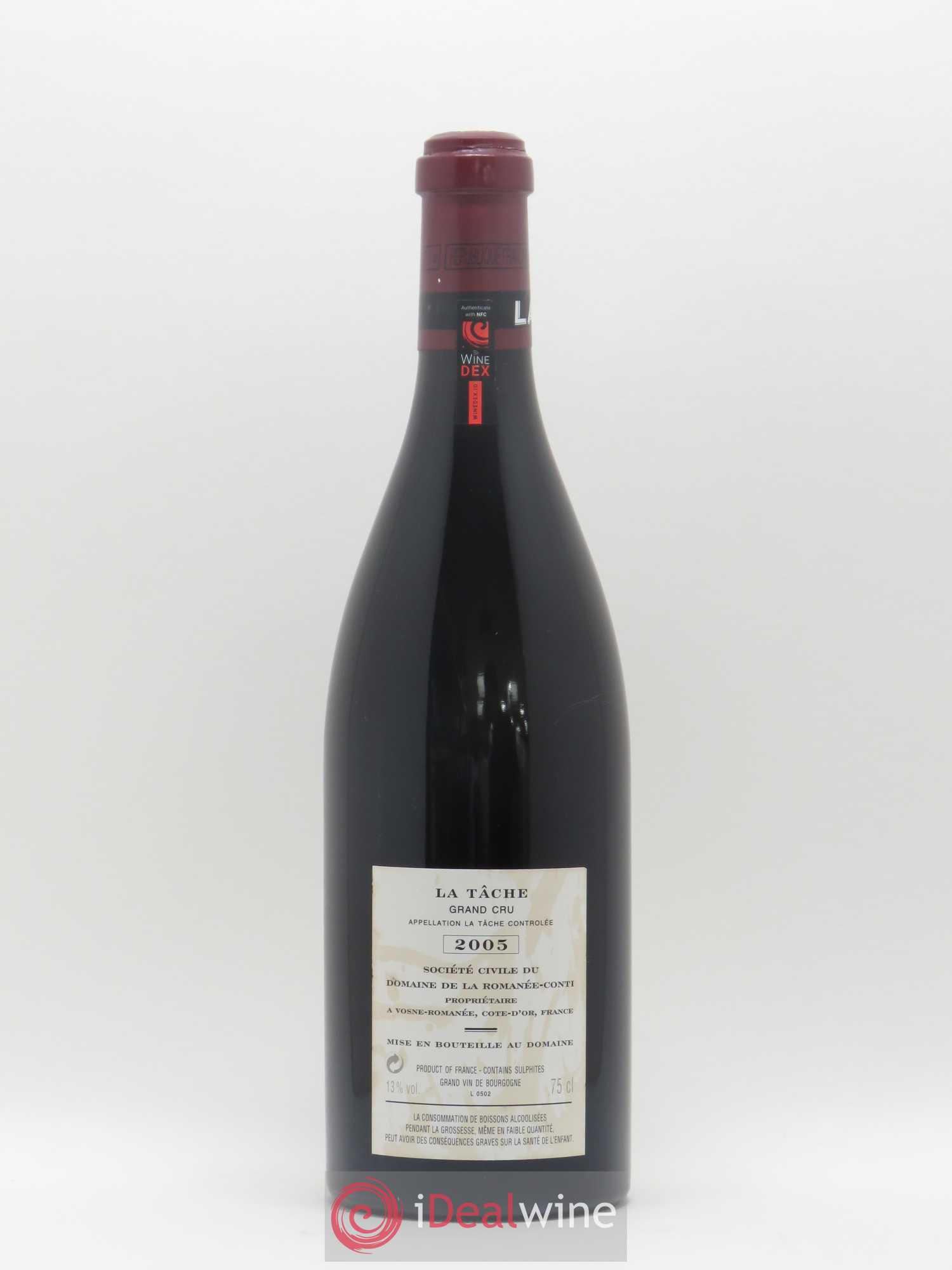 La Tâche Grand Cru Domaine de la Romanée-Conti 2005 - Lot de 1 bouteille - 1