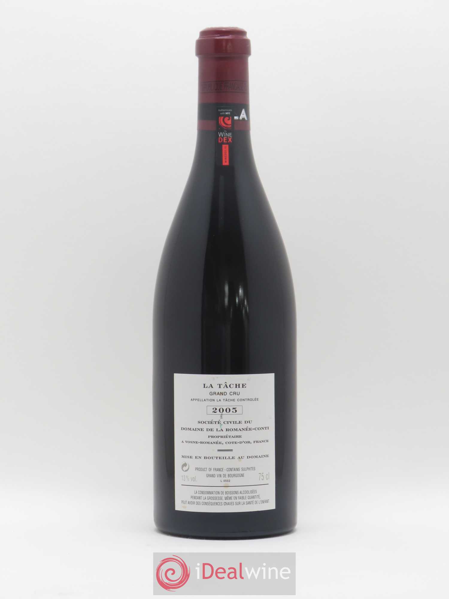 La Tâche Grand Cru Domaine de la Romanée-Conti 2005 - Lot de 1 bouteille - 1