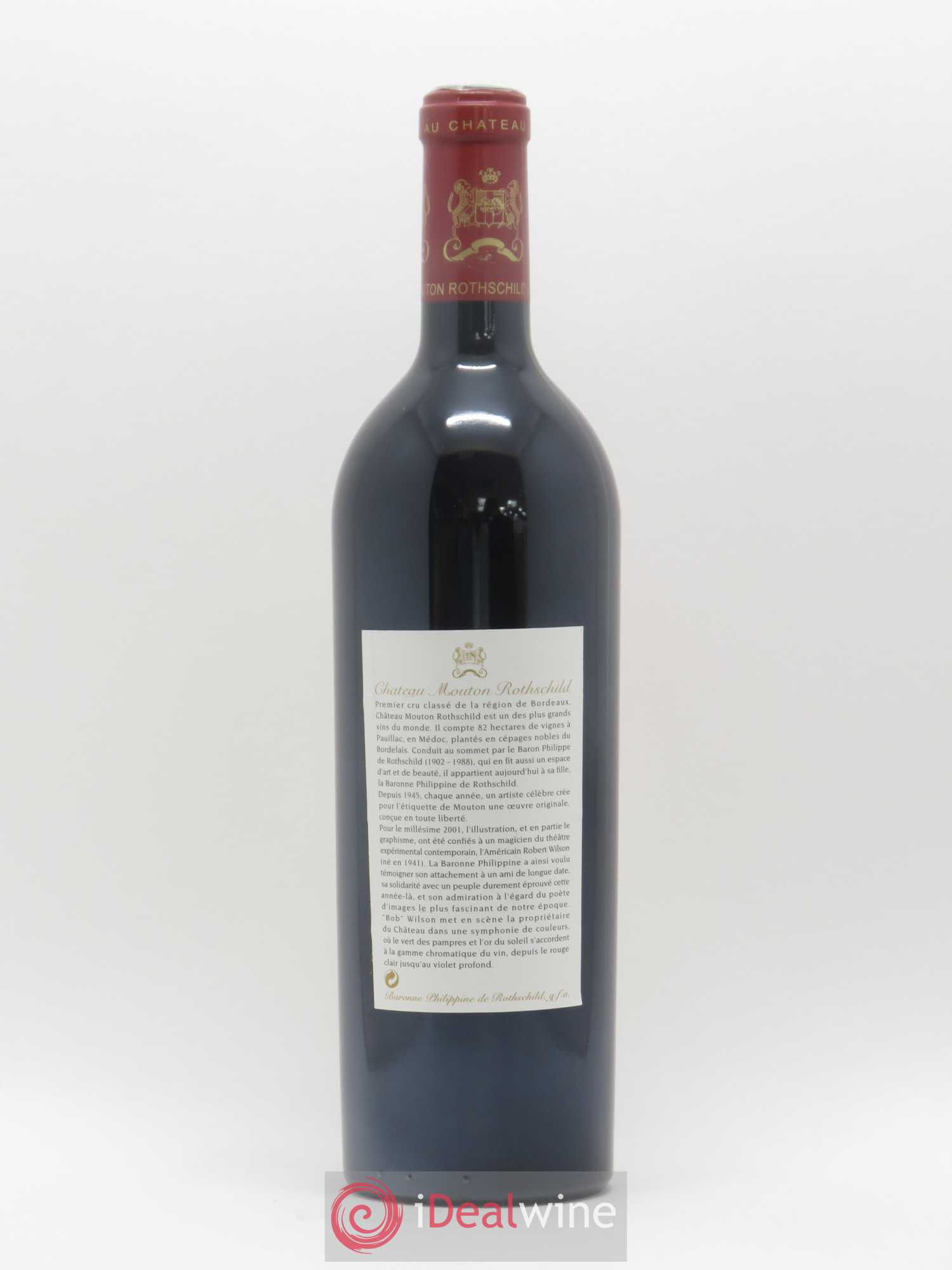 Château Mouton Rothschild 1er Grand Cru Classé 2001 - Lot de 1 bouteille - 1