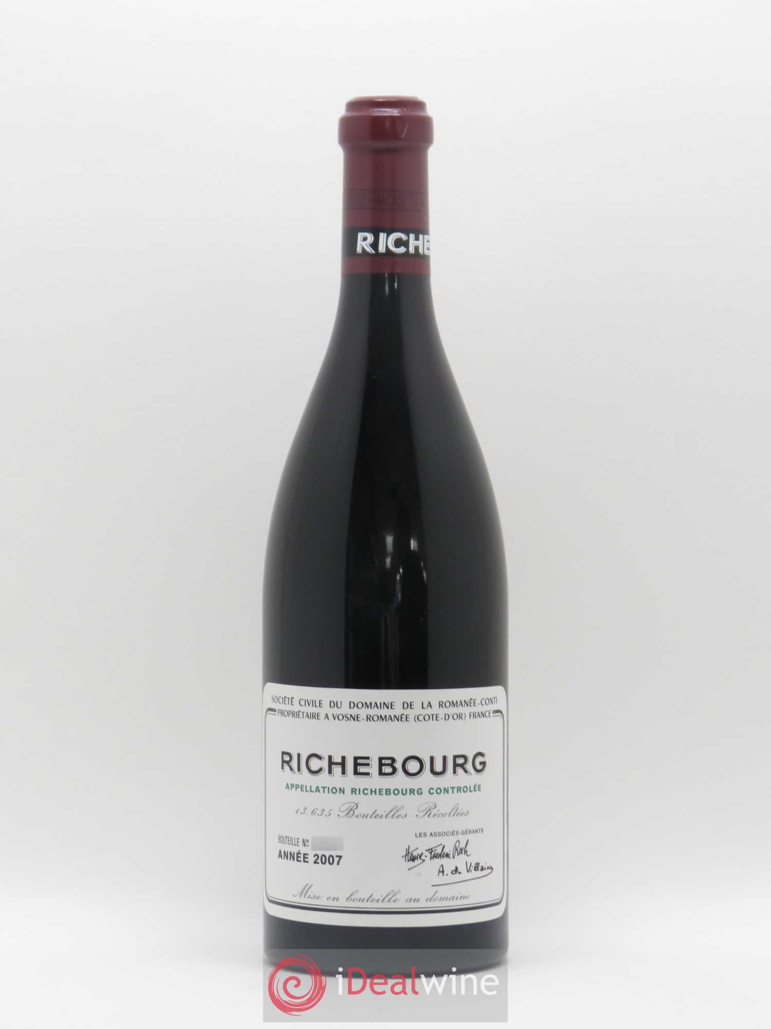 Richebourg Grand Cru Domaine de la Romanée-Conti 2007 - Lot de 1 bouteille - 0