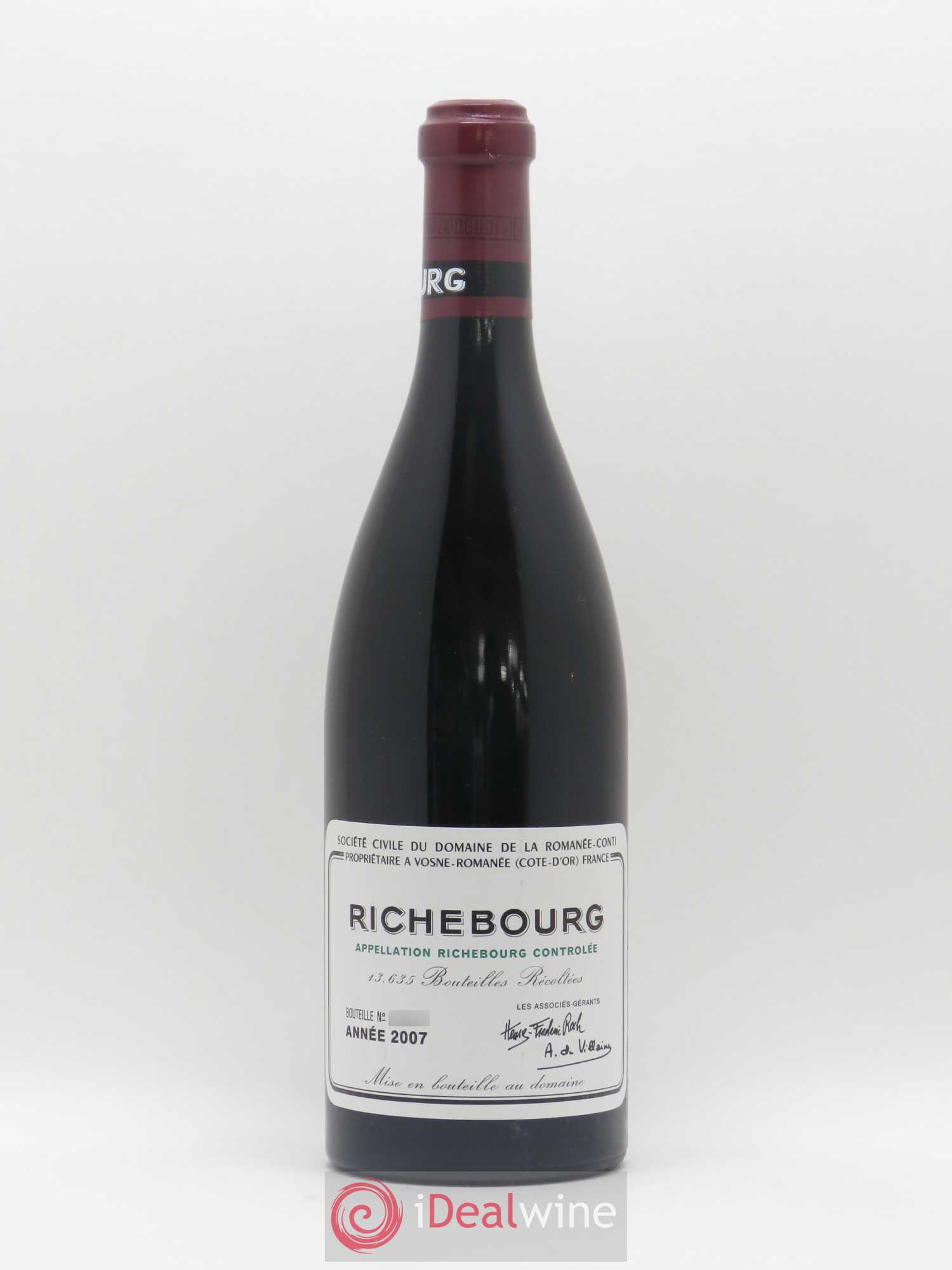 Richebourg Grand Cru Domaine de la Romanée-Conti 2007 - Lot de 1 bouteille - 0