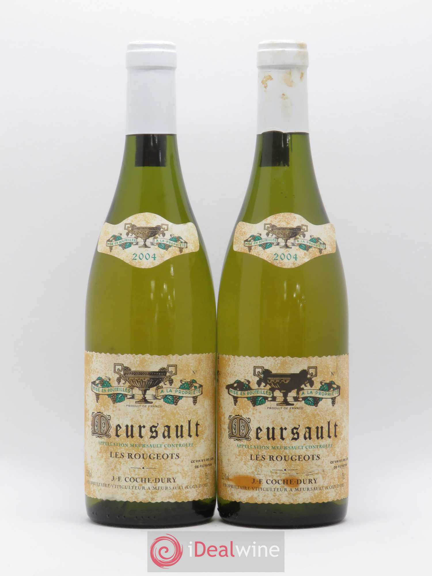 Meursault Les Rougeots Coche Dury (Domaine) 2004 - Lot de 2 bouteilles - 0