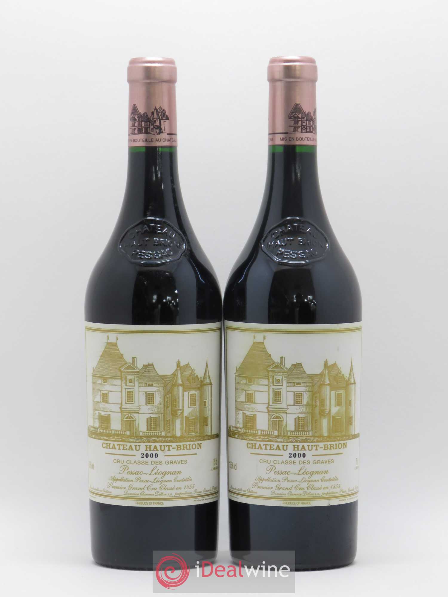 Château Haut Brion 1er Grand Cru Classé 2000 - Lot de 2 bouteilles - 0