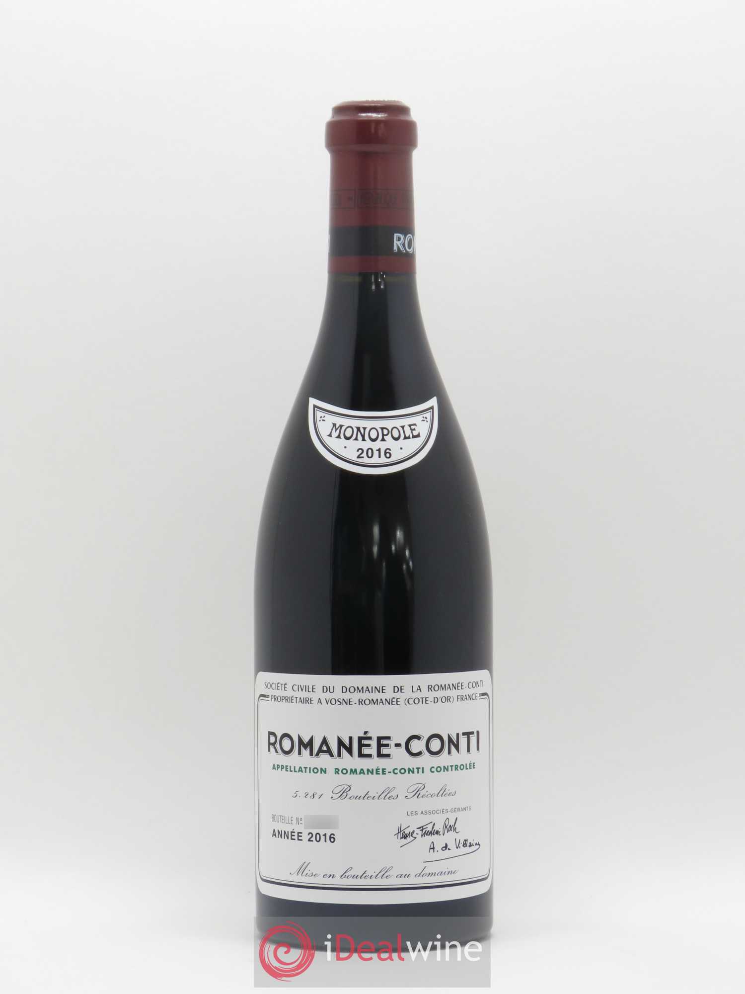 Romanée-Conti Grand Cru Domaine de la Romanée-Conti 2016 - Lot de 1 bouteille - 0