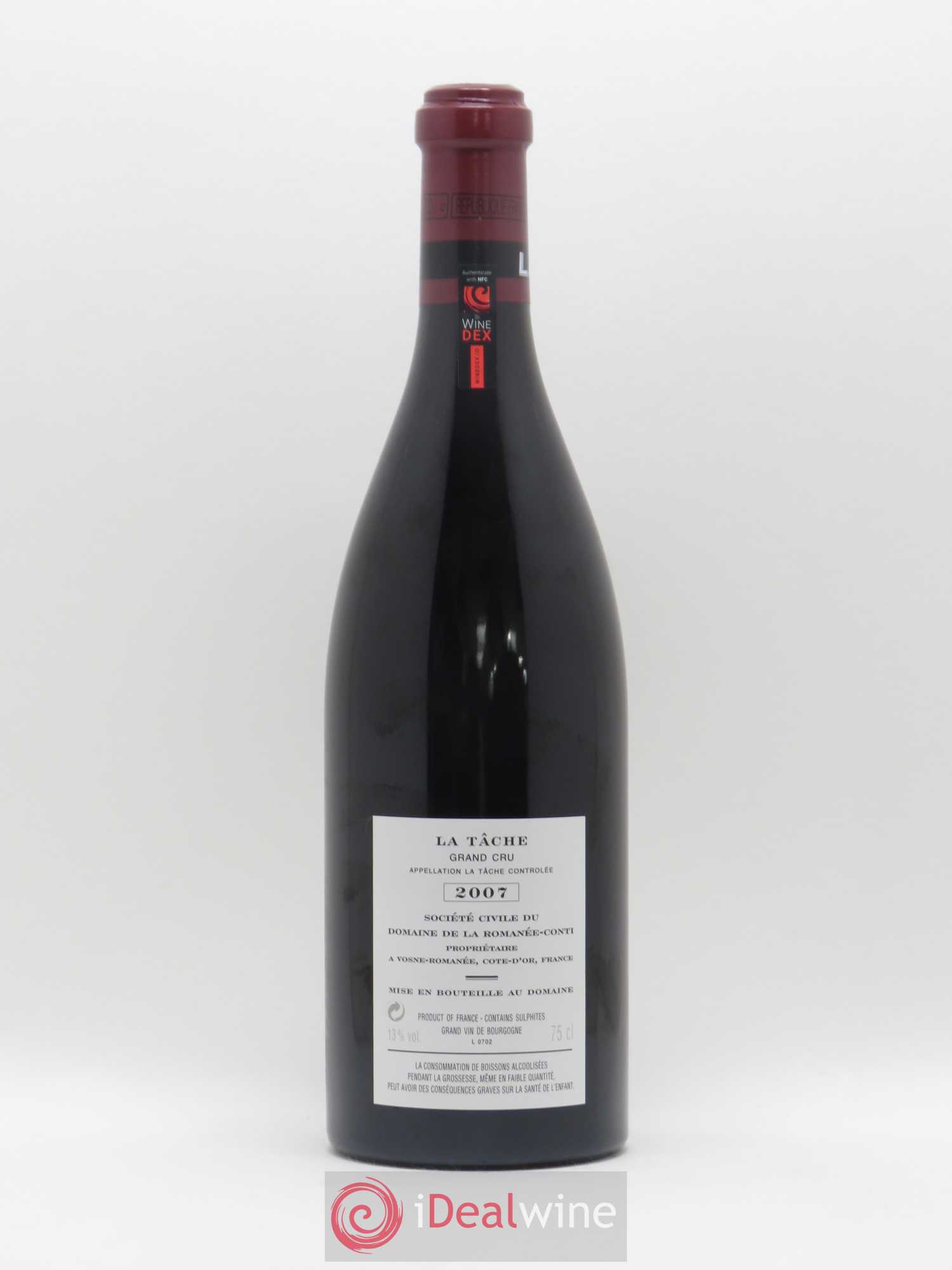 La Tâche Grand Cru Domaine de la Romanée-Conti 2007 - Lot de 1 bouteille - 1