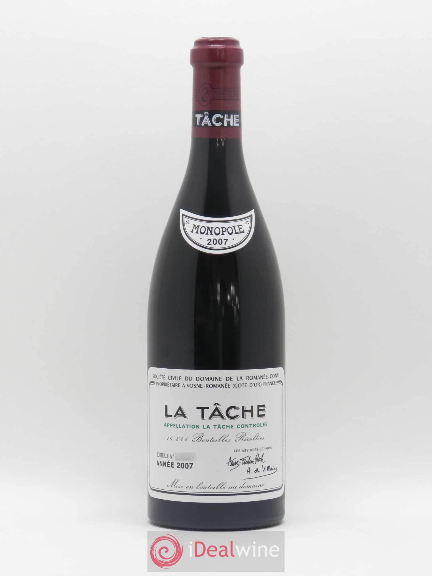 La Tâche Grand Cru Domaine de la Romanée-Conti 2007 - Lot de 1 bouteille - 0