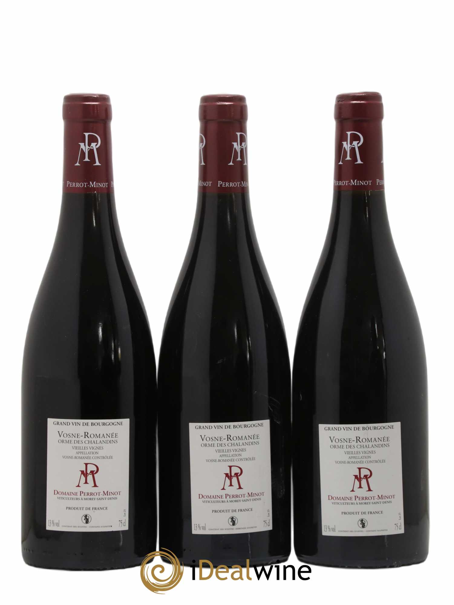 Vosne-Romanée Orme des Chalandins Vielles Vignes Perrot-Minot 2018 - Lot de 3 bouteilles - 1