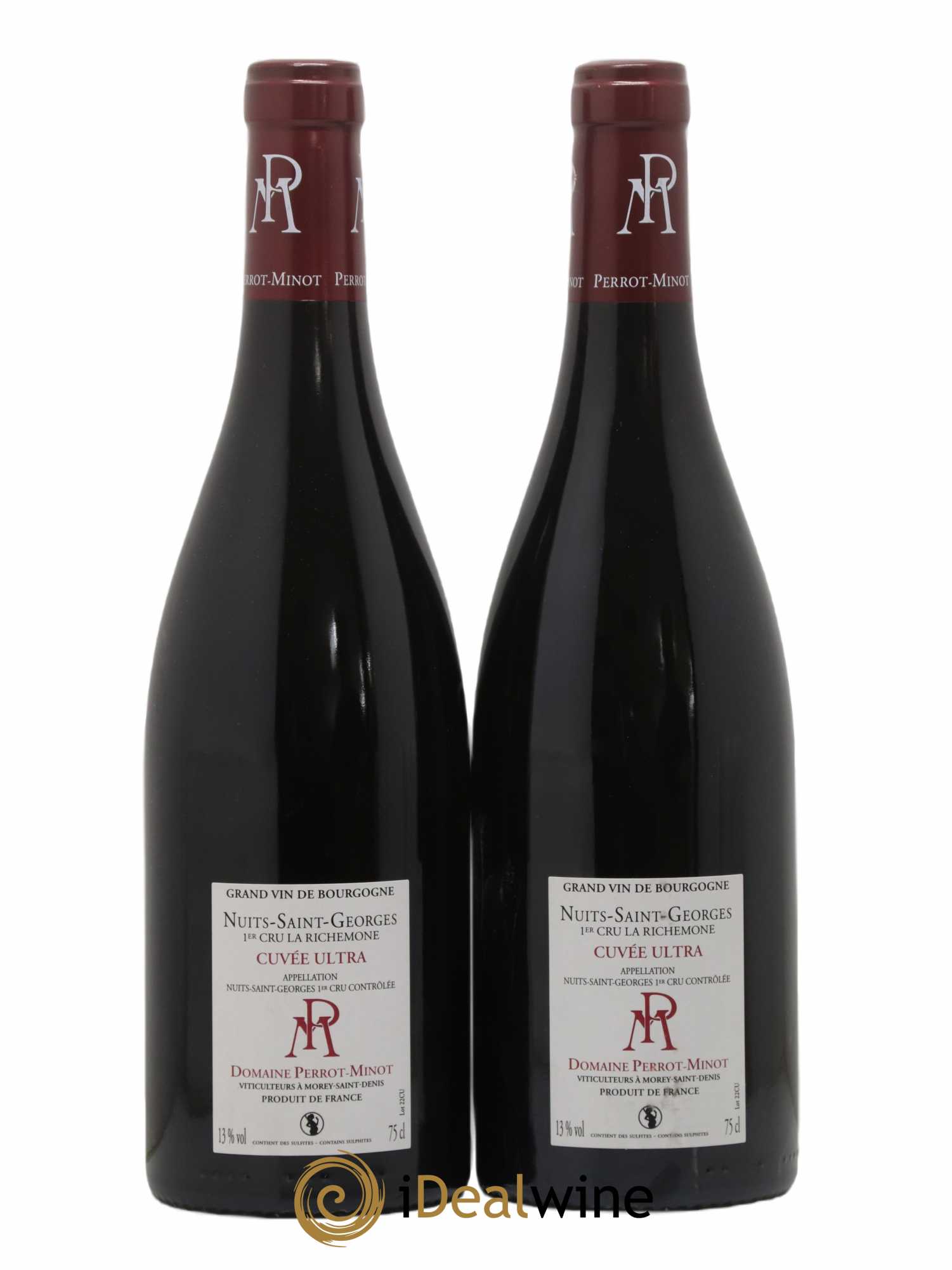 Nuits-Saint-Georges 1er Cru La Richemone Cuvée Ultra Vieilles Vignes Perrot-Minot 2019 - Lot de 2 bouteilles - 1