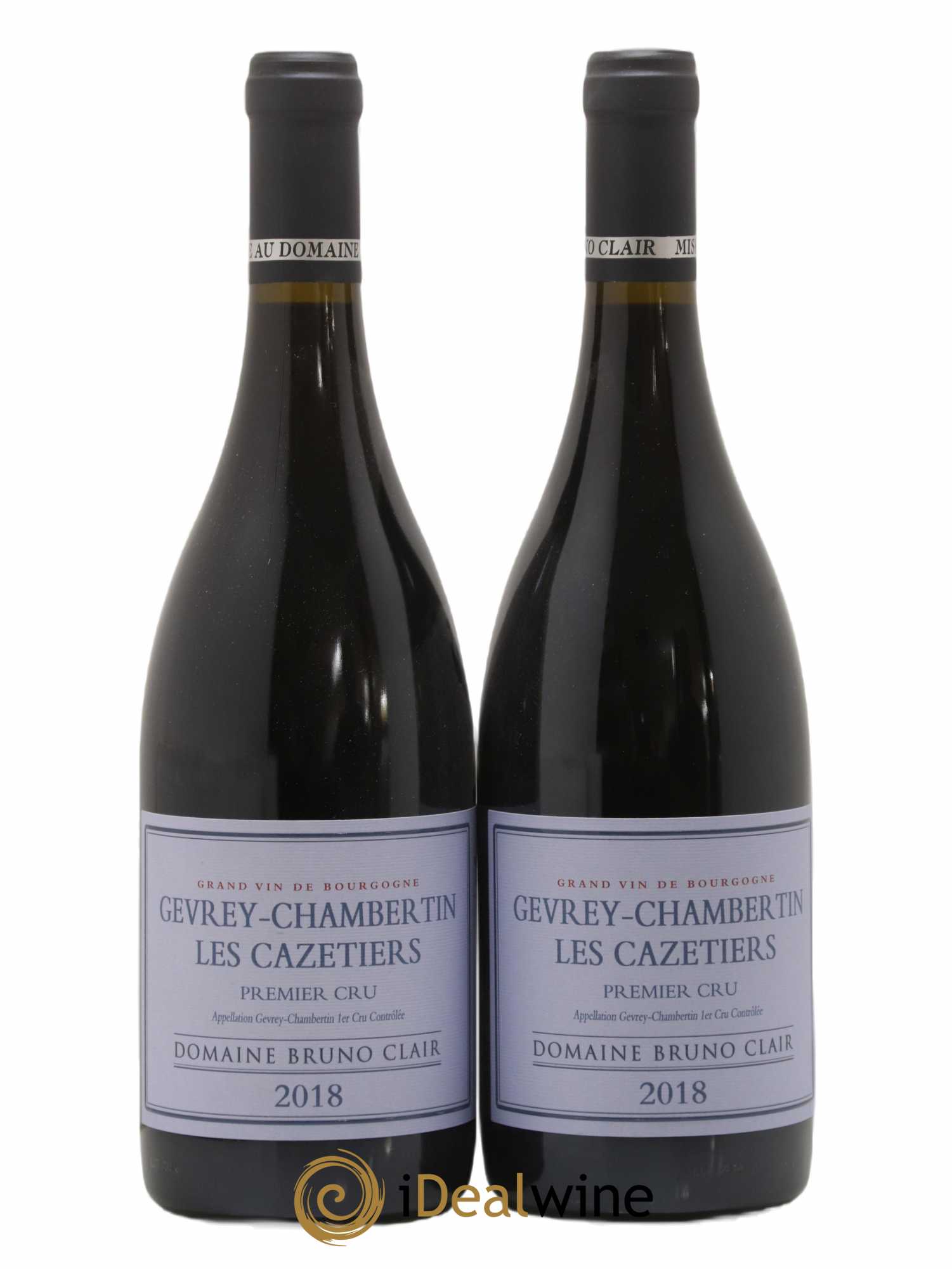 Gevrey-Chambertin 1er Cru Les Cazetiers Bruno Clair (Domaine) 2018 - Lot de 2 bouteilles - 0