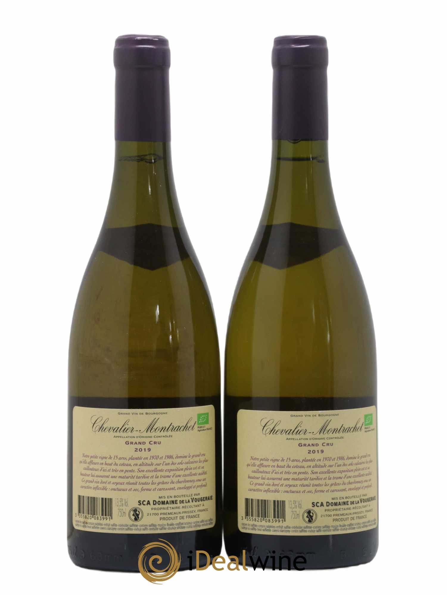 Chevalier-Montrachet Grand Cru La Vougeraie 2019 - Lot de 2 bouteilles - 1