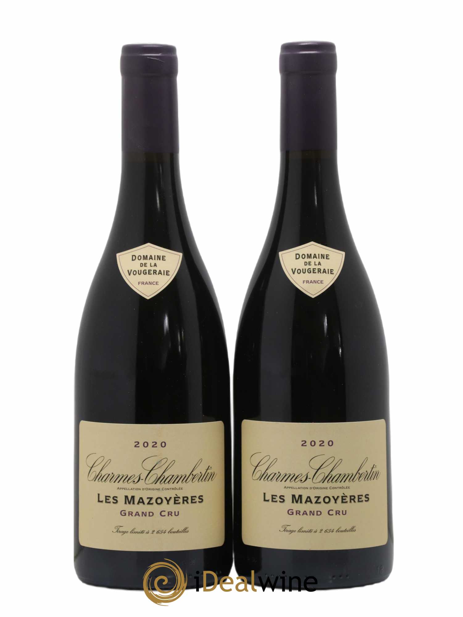Charmes-Chambertin Grand Cru Les Mazoyères La Vougeraie 2020 - Lot de 2 bouteilles - 0