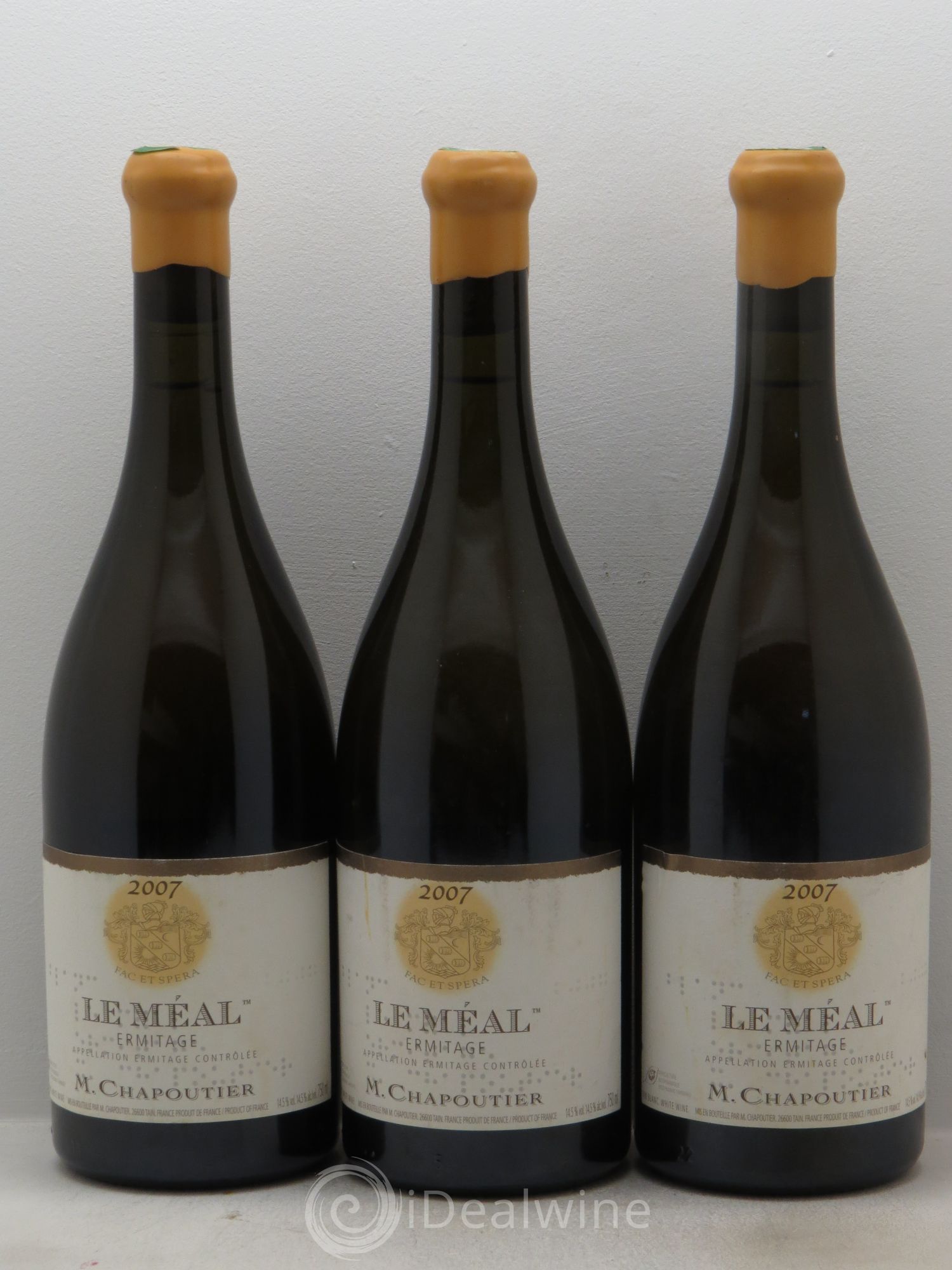 Hermitage Ermitage Le Méal Chapoutier 2007 - Lot de 3 bouteilles - 0