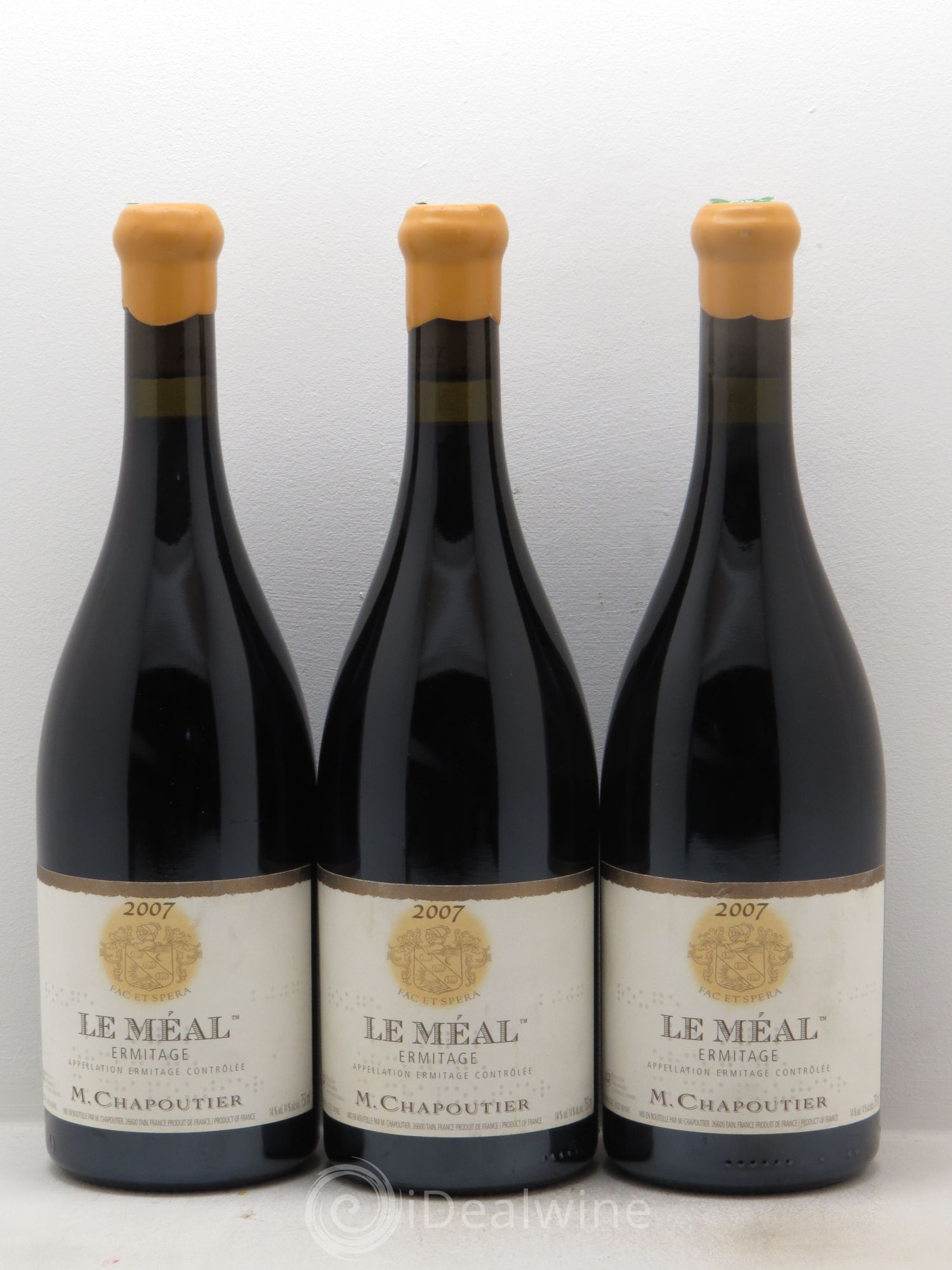 Hermitage Ermitage Le Méal Chapoutier 2007 - Lot de 3 bouteilles - 0