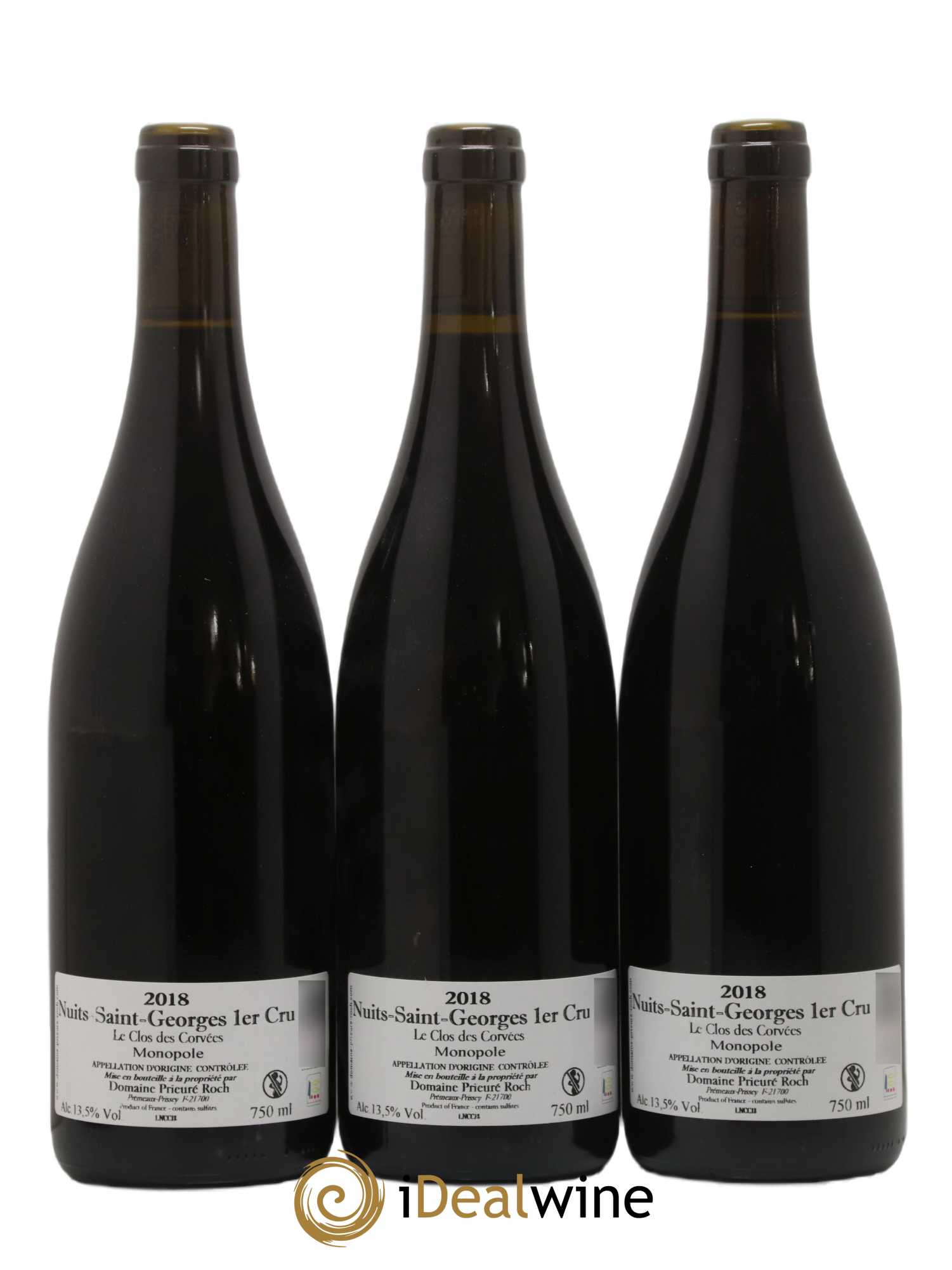 Nuits-Saint-Georges 1er Cru Le Clos des Corvées Prieuré Roch 2018 - Lot de 3 bouteilles - 1