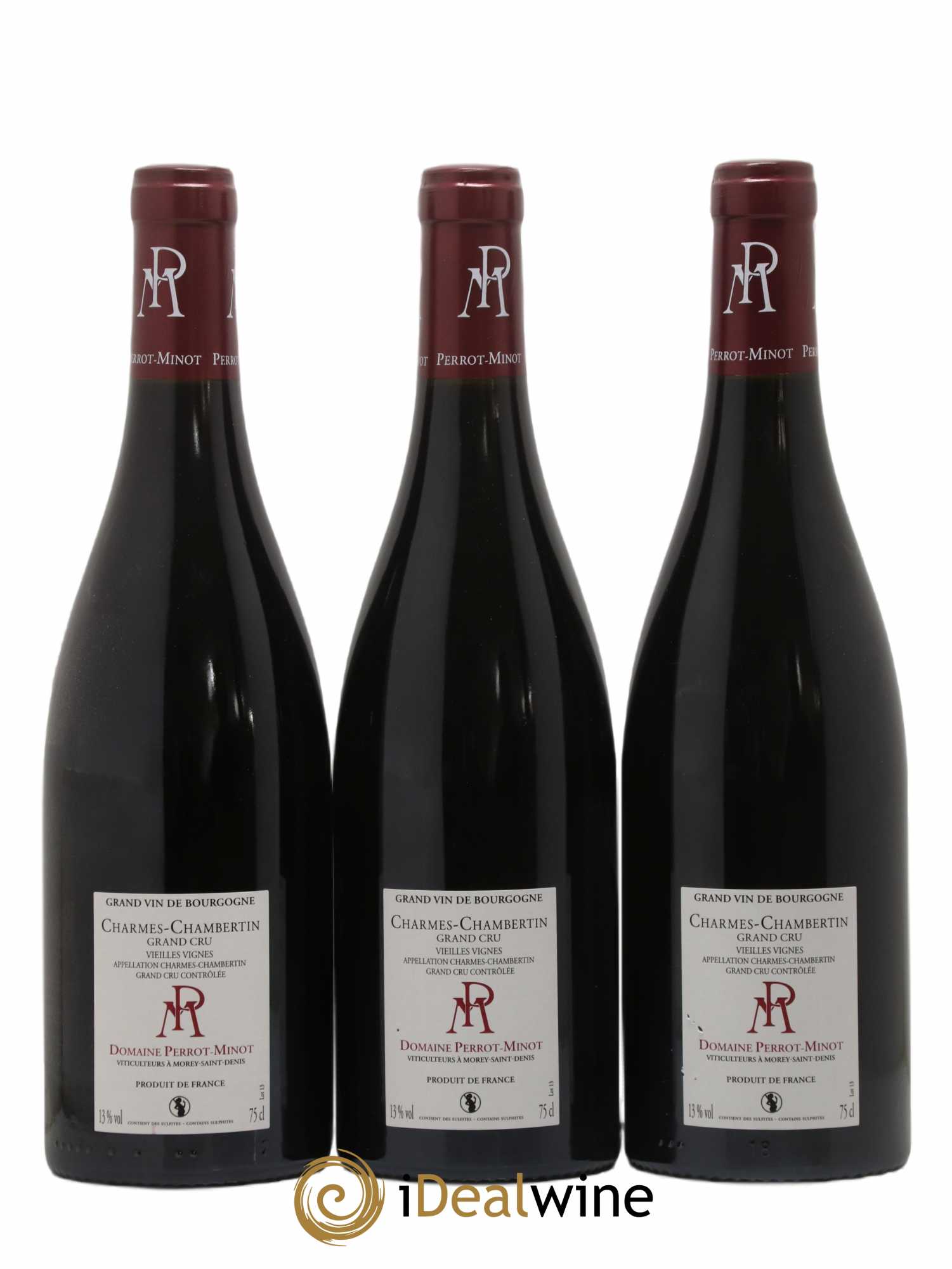 Charmes-Chambertin Grand Cru Vieilles Vignes Perrot-Minot 2019 - Lotto di 3 bottiglie - 1
