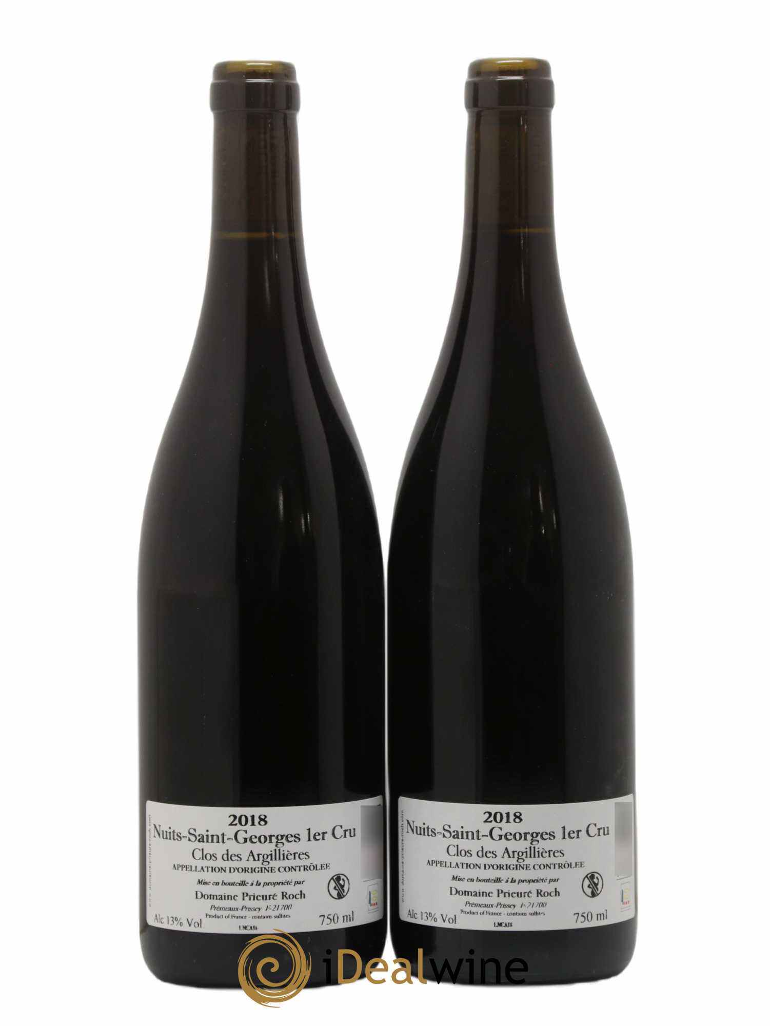 Nuits-Saint-Georges 1er Cru Clos des Argillières Prieuré Roch 2018 - Lot de 2 bouteilles - 1