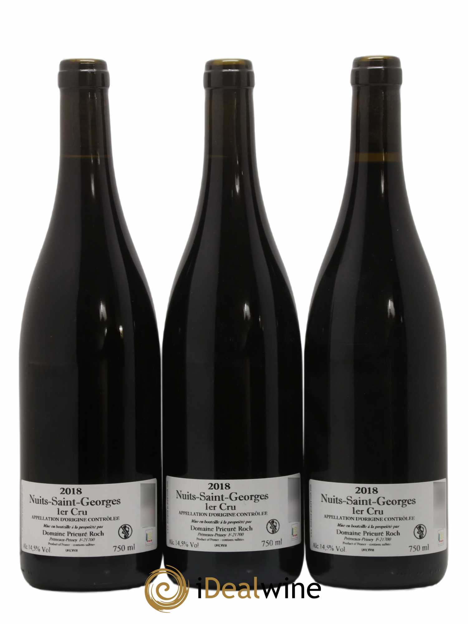 Nuits-Saint-Georges 1er Cru Vieilles Vignes Prieuré Roch 2018 - Lot de 3 bouteilles - 1