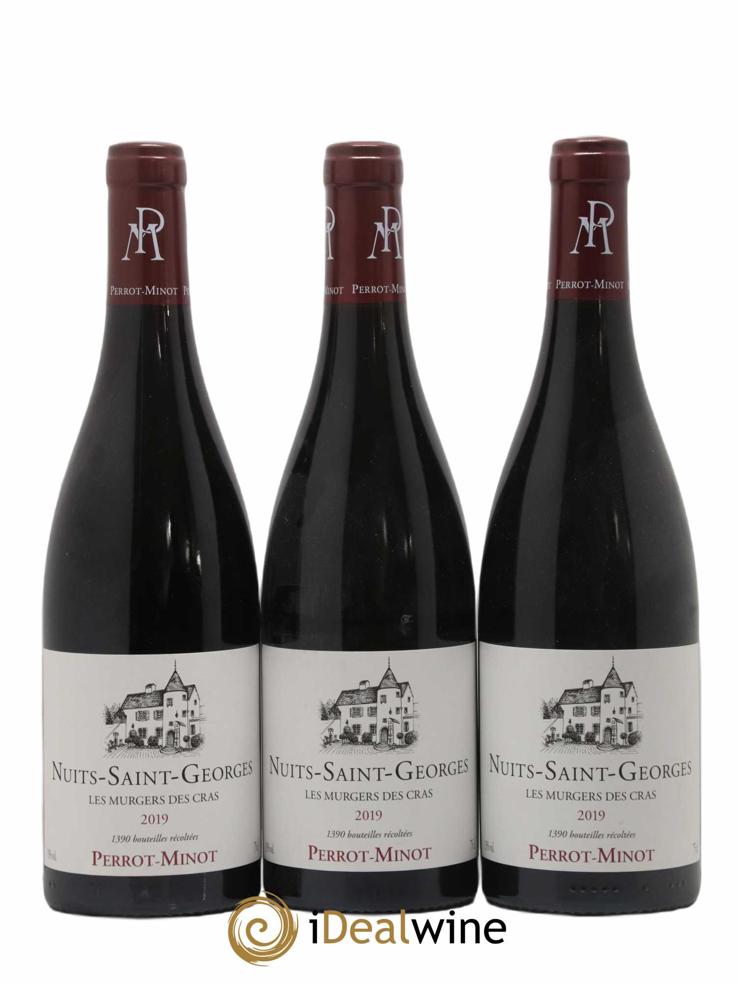 Nuits-Saint-Georges Les Murgers des Cras Vieilles Vignes Perrot-Minot 2019 - Lot de 3 bouteilles - 0