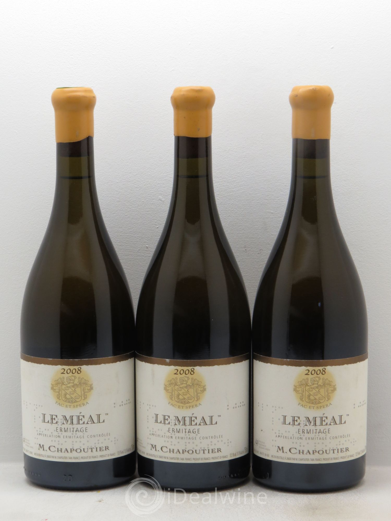Hermitage Ermitage Le Méal Chapoutier 2008 - Lot de 3 bouteilles - 0