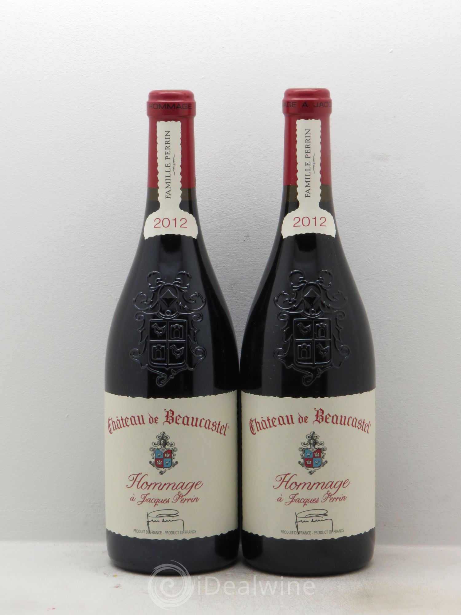 Châteauneuf-du-Pape Château de Beaucastel Hommage à Jacques Perrin Famille Perrin 2012 - Lot de 2 bouteilles - 0