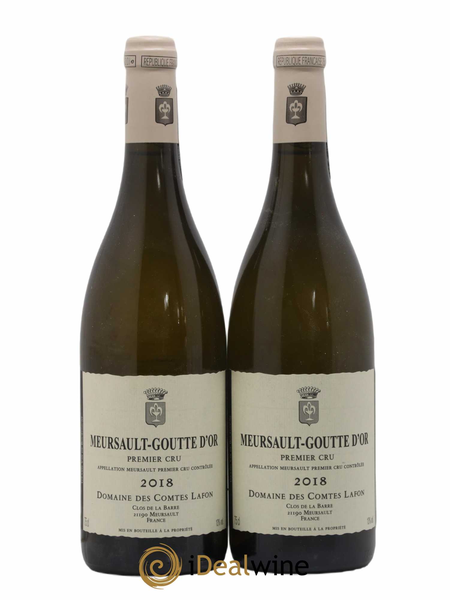 Meursault 1er Cru Goutte d'Or Comtes Lafon (Domaine des) 2018 - Lot de 2 bouteilles - 0
