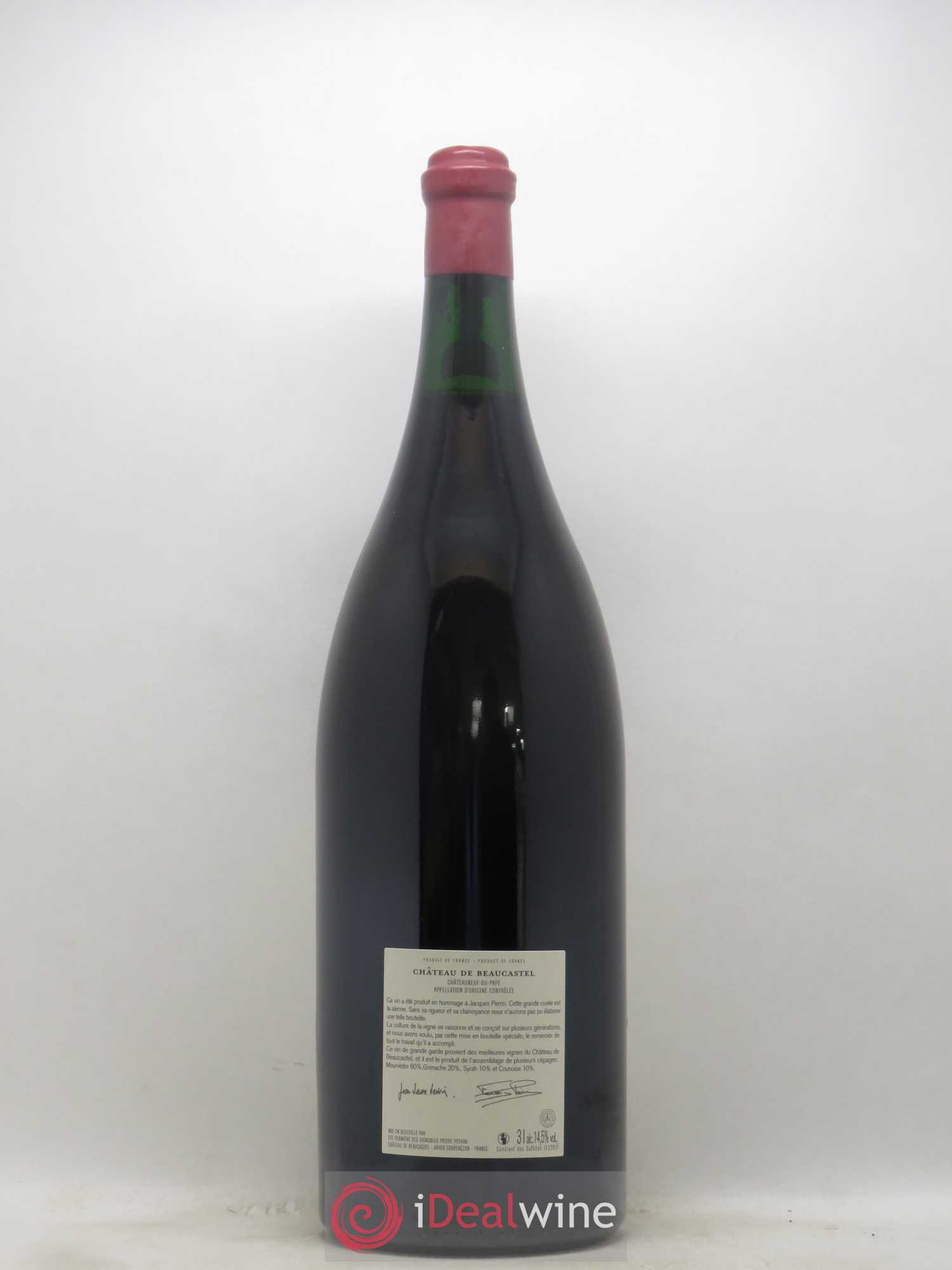 Châteauneuf-du-Pape Château de Beaucastel Hommage à Jacques Perrin Famille Perrin 2014 - Lot de 1 double magnum - 1