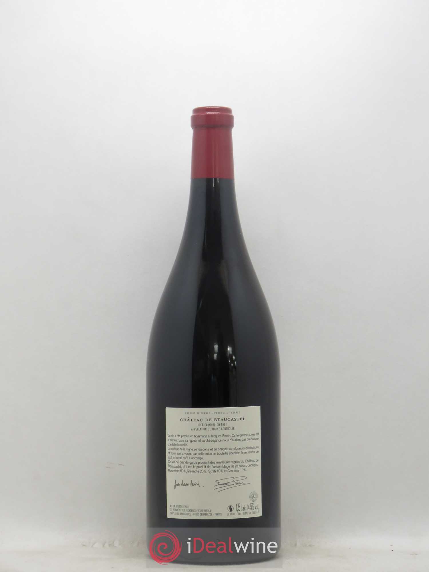Châteauneuf-du-Pape Château de Beaucastel Hommage à Jacques Perrin Famille Perrin 2014 - Lot de 1 magnum - 1