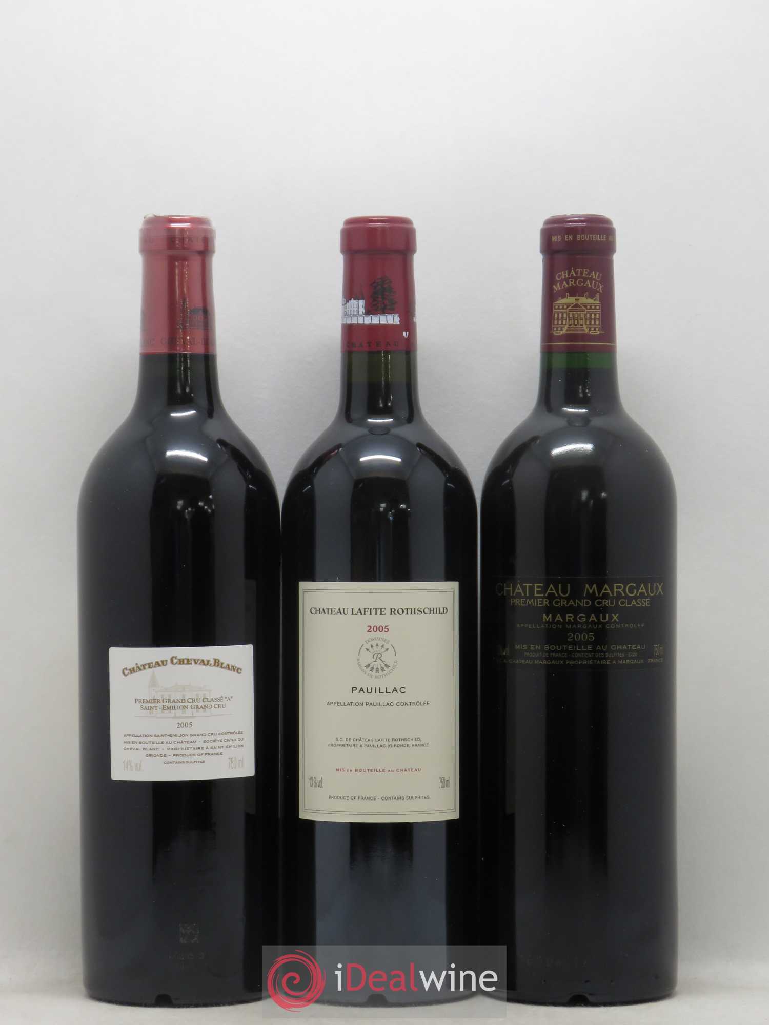 Caisse Primeurs Petrus - Mouton Rothschild - Lafite Rothschild - Cheval Blanc - Latour - Margaux 2005 - Lot de 6 bouteilles - 2