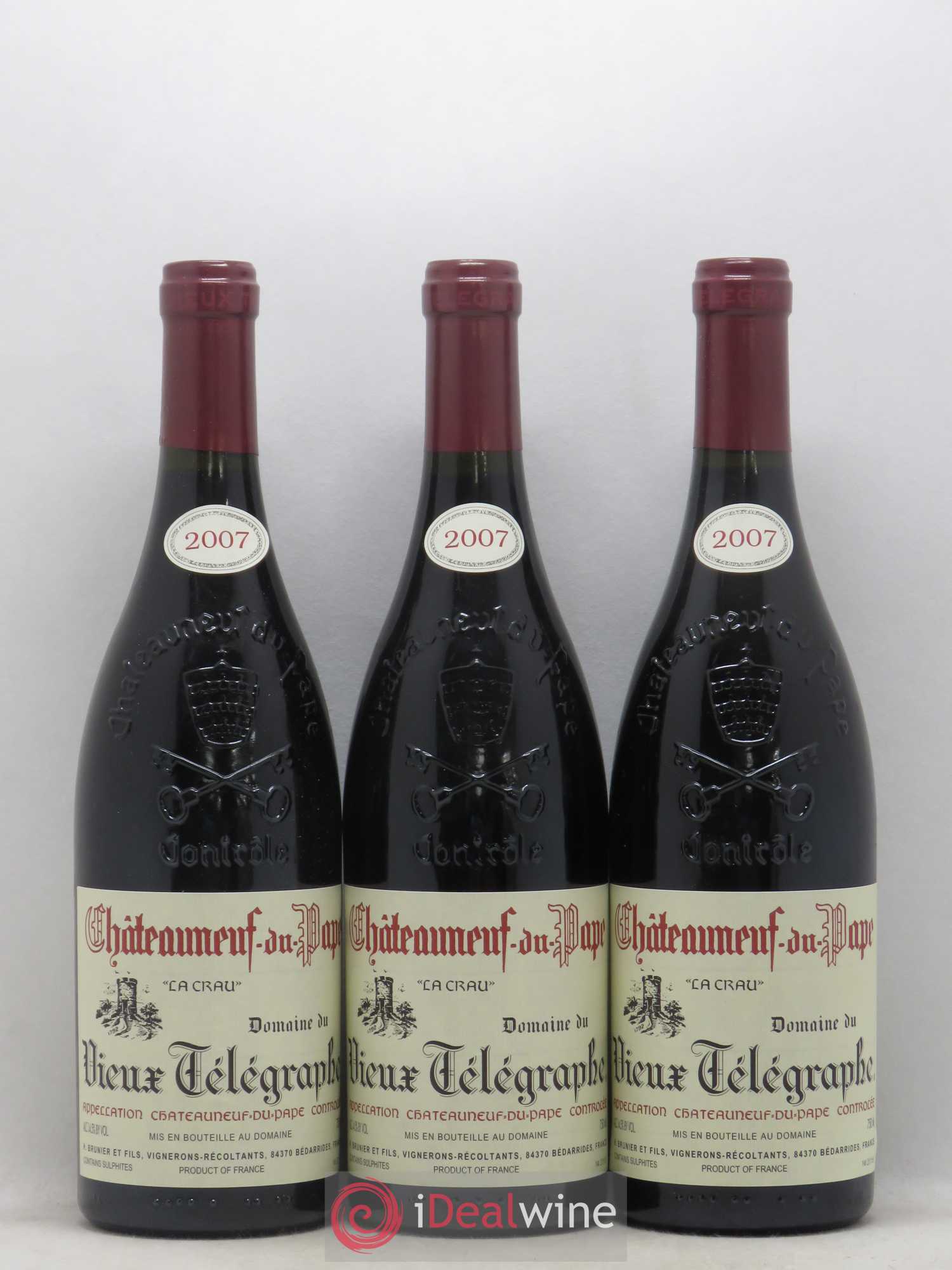Châteauneuf-du-Pape Vieux Télégraphe (Domaine du) Vignobles Brunier 2007 - Lot de 6 bouteilles - 2