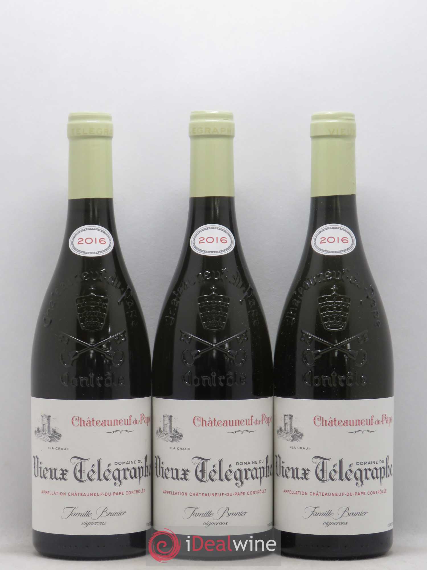 Châteauneuf-du-Pape Vieux Télégraphe (Domaine du) Vignobles Brunier 2016 - Lot de 6 bouteilles - 2