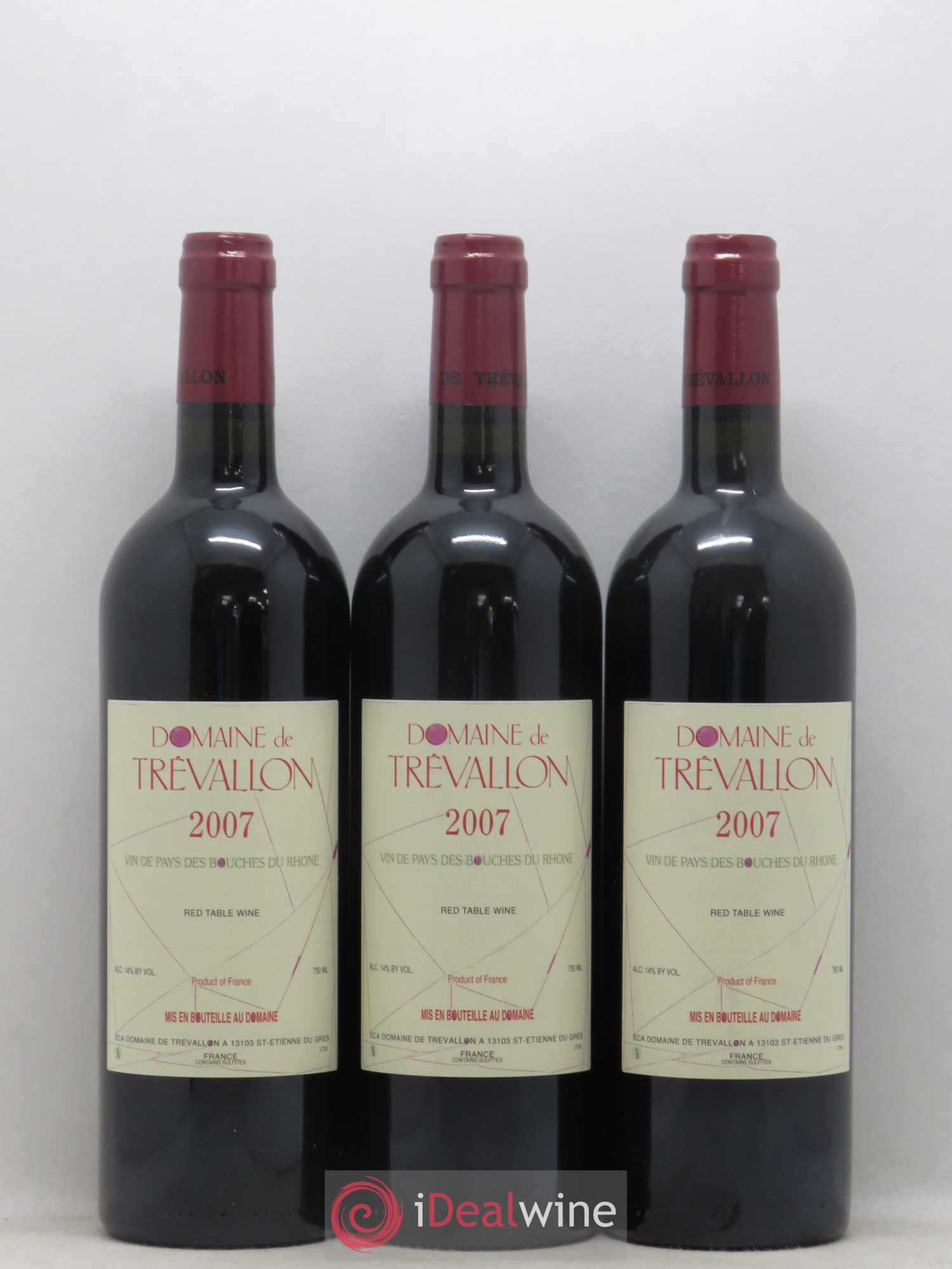VDP Bouches du Rhône Trévallon (Domaine de) Eloi Dürrbach 2007 - Lot de 6 bouteilles - 1