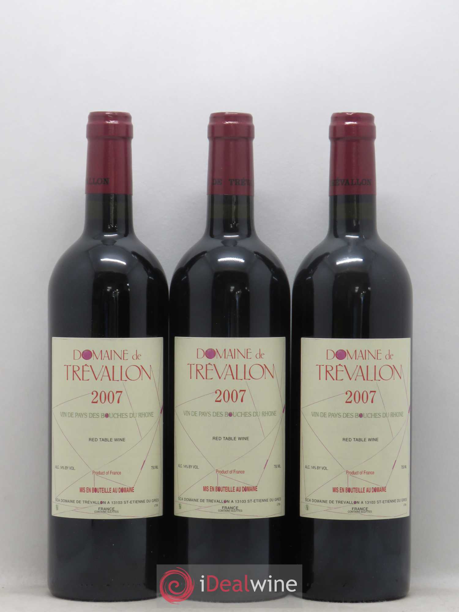 VDP Bouches du Rhône Trévallon (Domaine de) Eloi Dürrbach 2007 - Lot de 6 bouteilles - 2