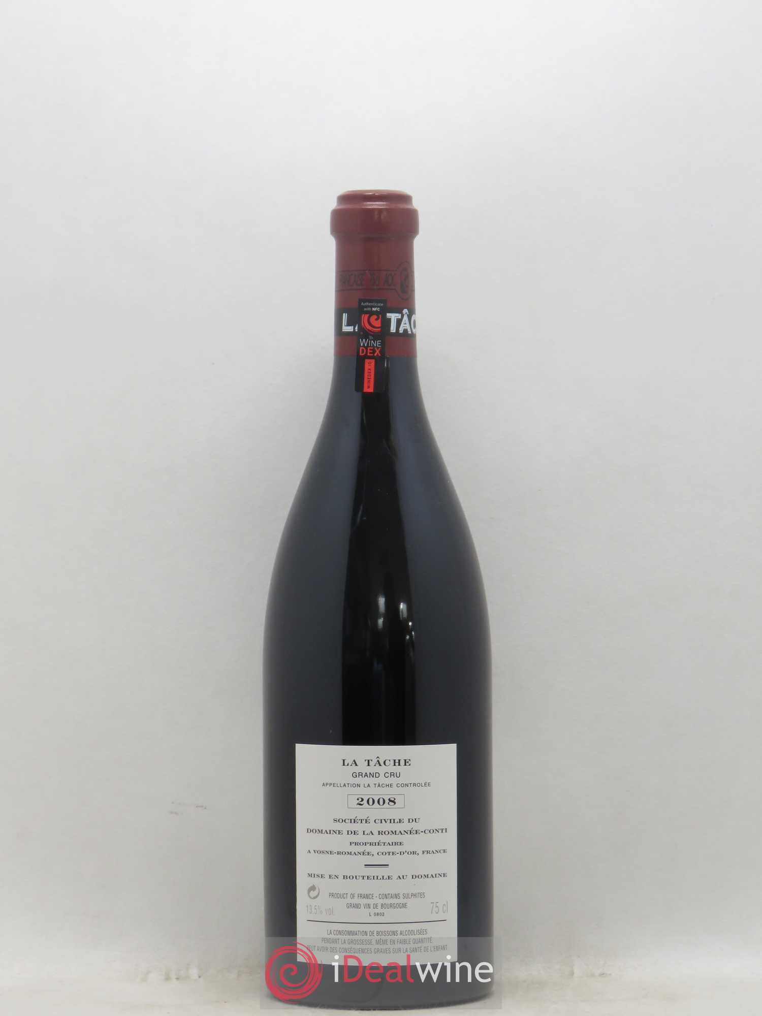 La Tâche Grand Cru Domaine de la Romanée-Conti 2008 - Lot de 1 bouteille - 1