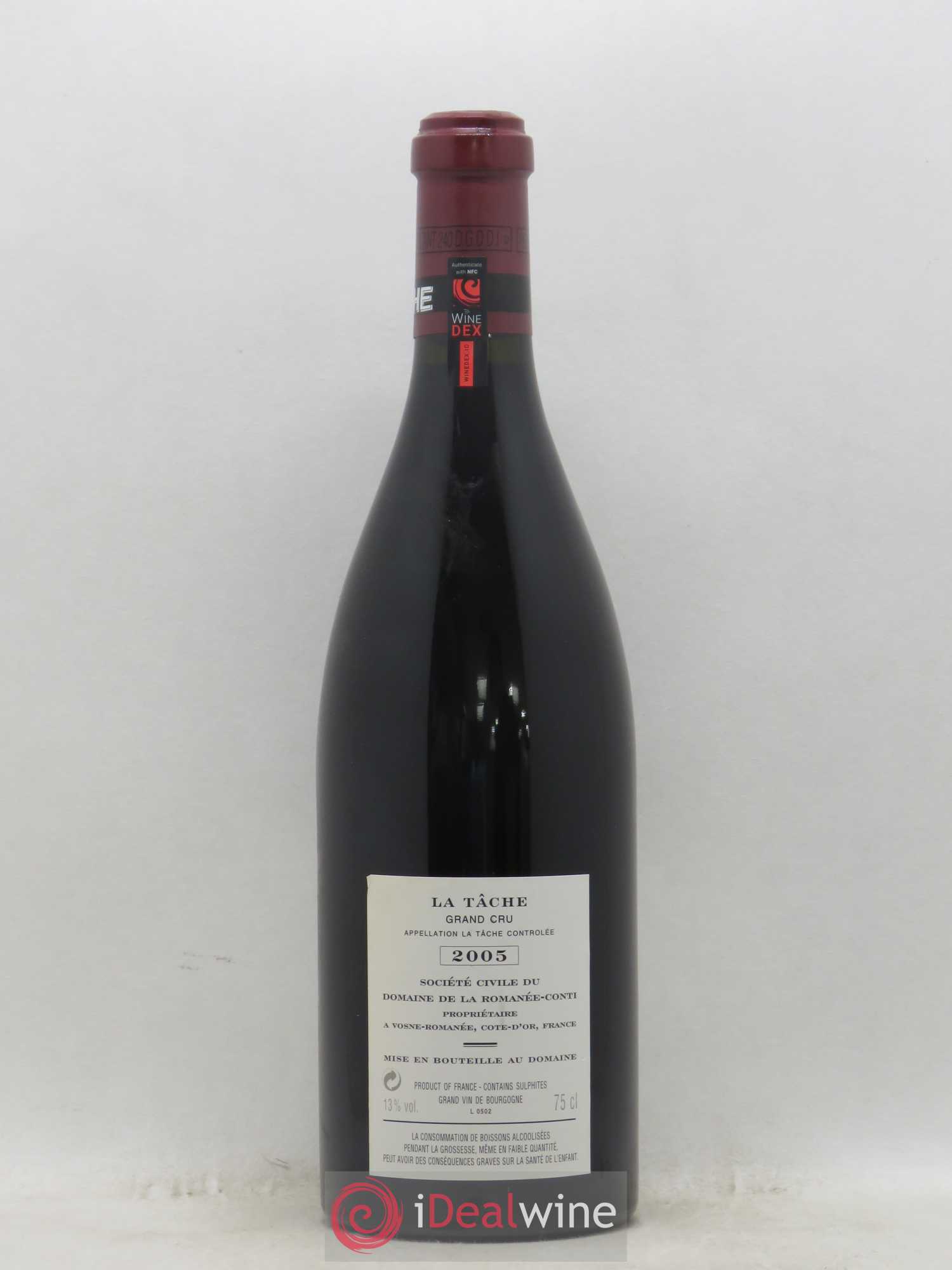 La Tâche Grand Cru Domaine de la Romanée-Conti 2005 - Lot de 1 bouteille - 1