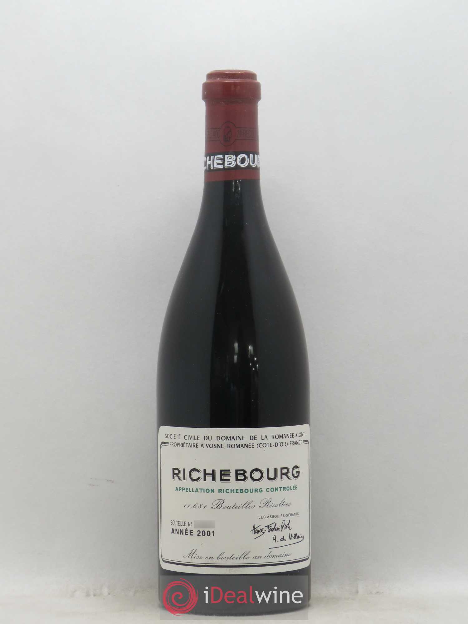 Richebourg Grand Cru Domaine de la Romanée-Conti 2001 - Lot de 1 bouteille - 0